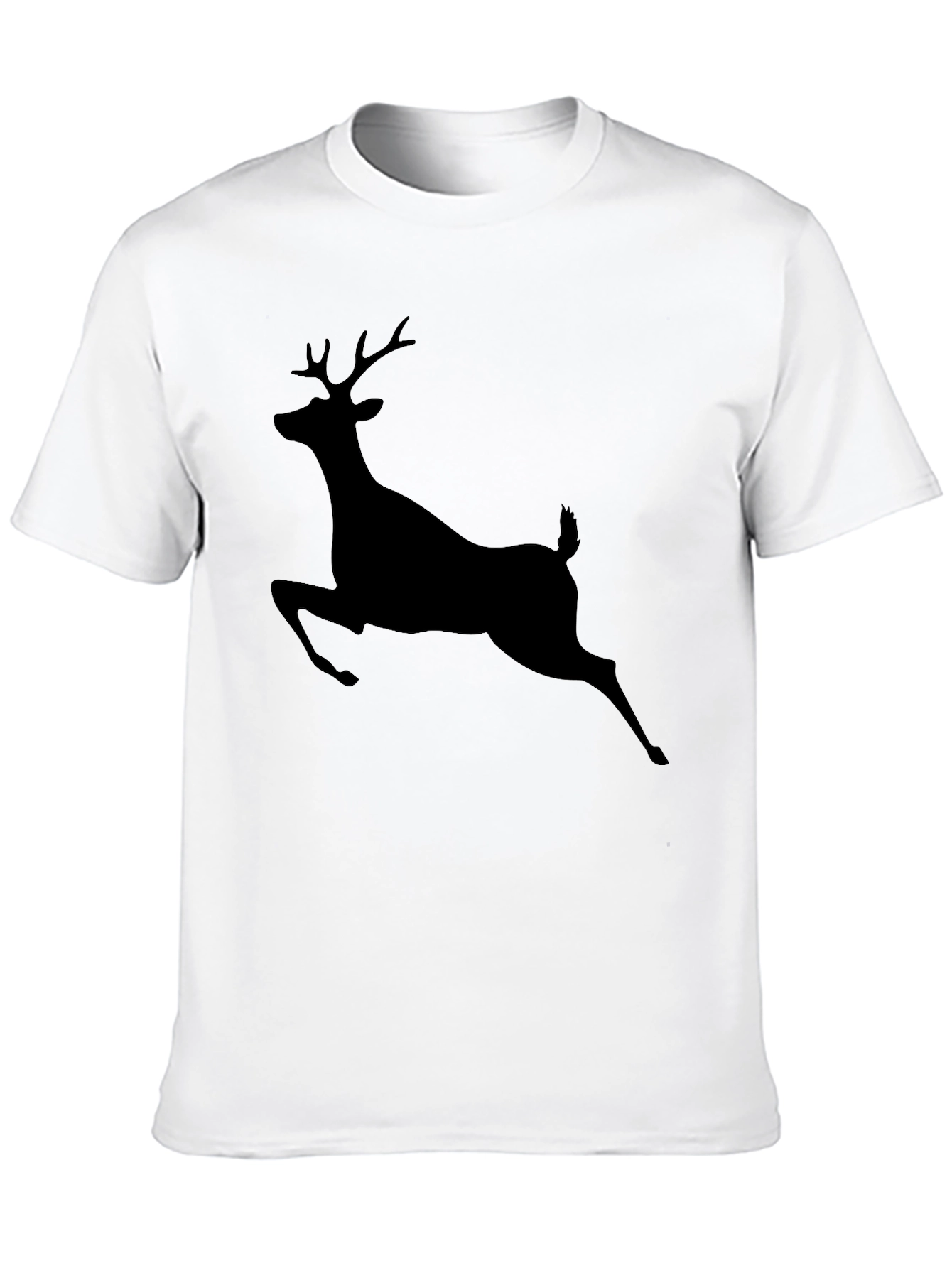 Mens Black Deer Graphic T-Shirt