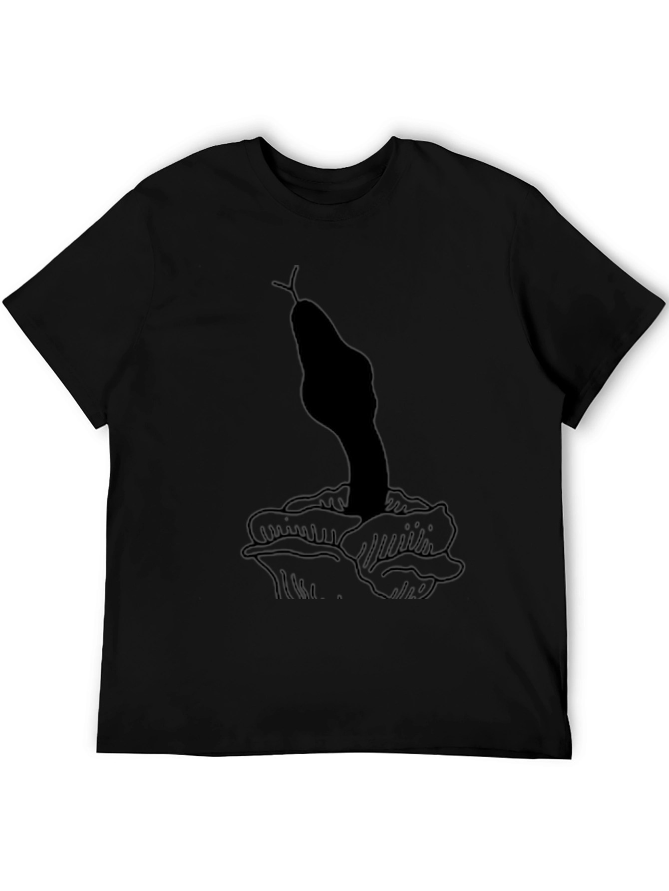Snake & Rose Graphic T-Shirt - Unisex Black Tee