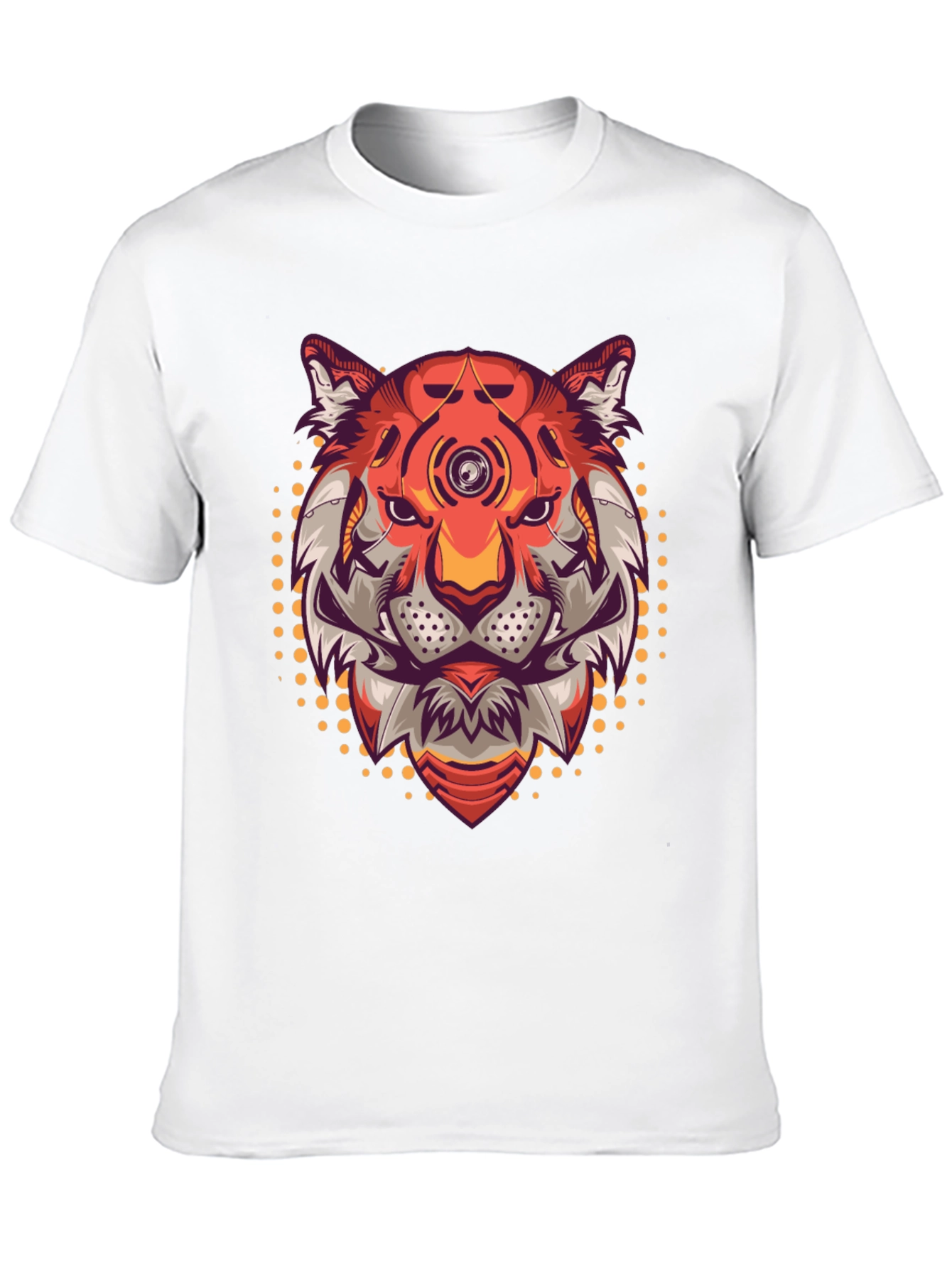 Cyberpunk Tiger Graphic T-Shirt - Cool Futuristic Design