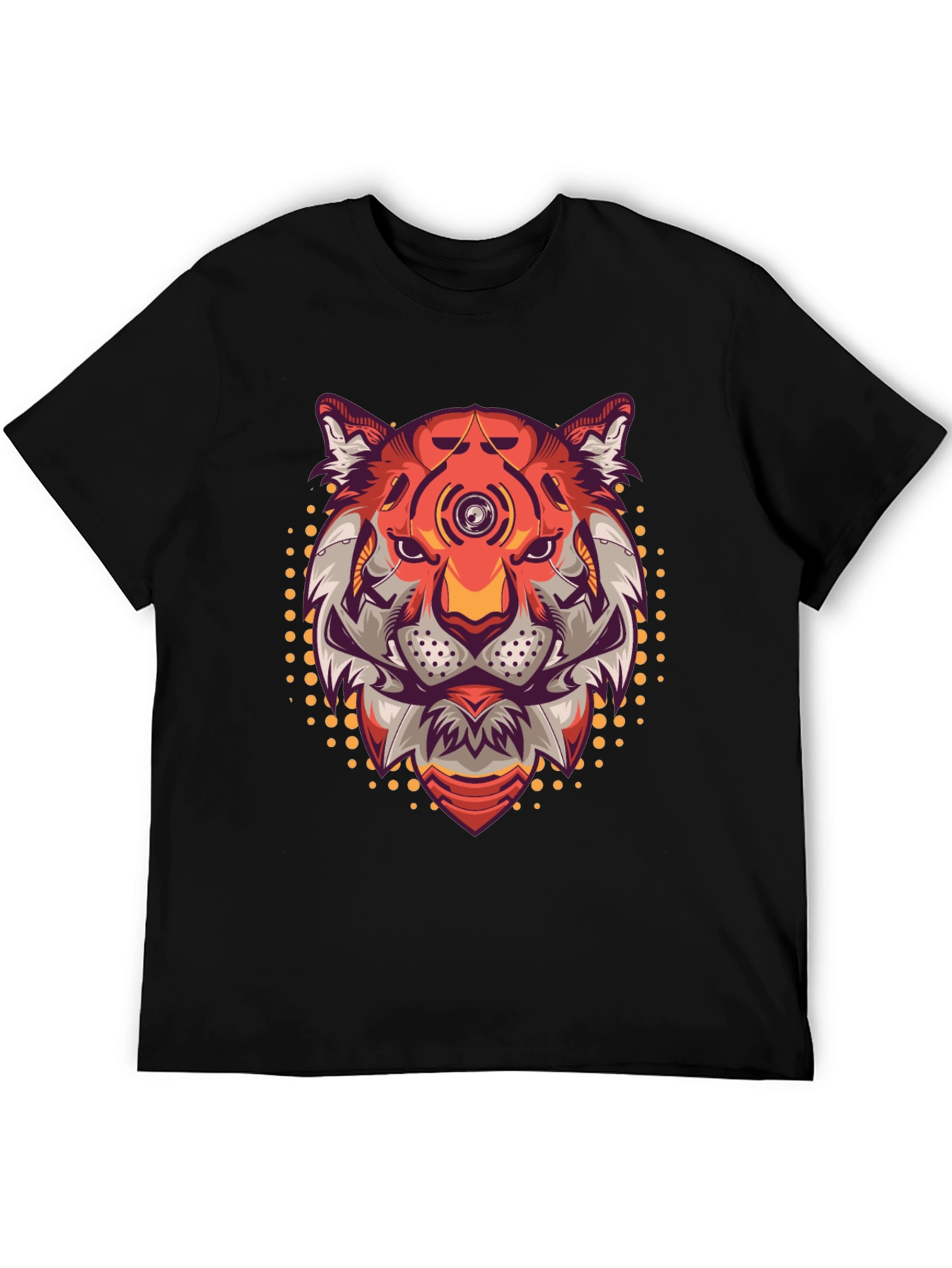 Cyberpunk Tiger Graphic T-Shirt - Cool Futuristic Design