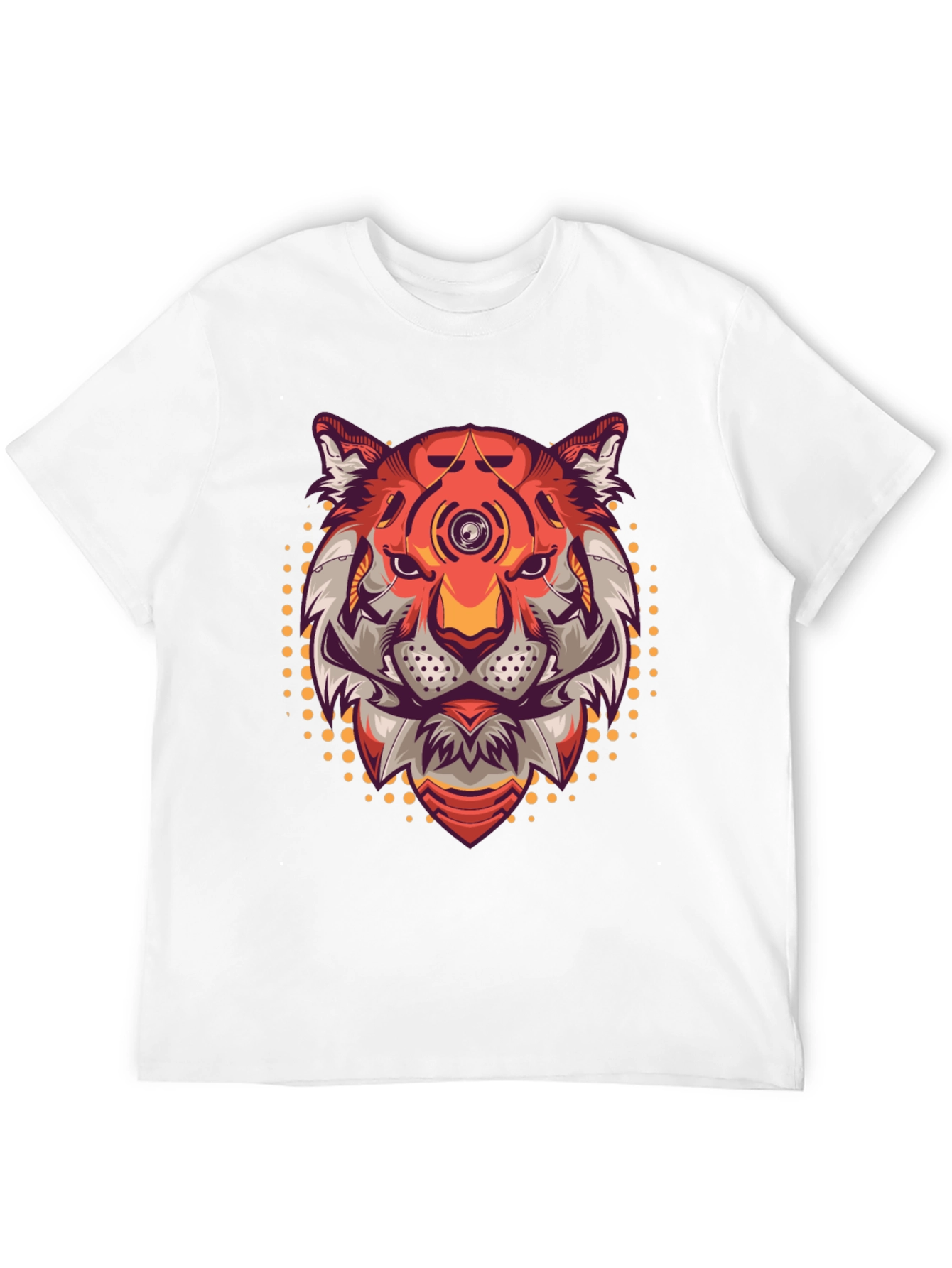 Cyberpunk Tiger Graphic T-Shirt - Cool Futuristic Design