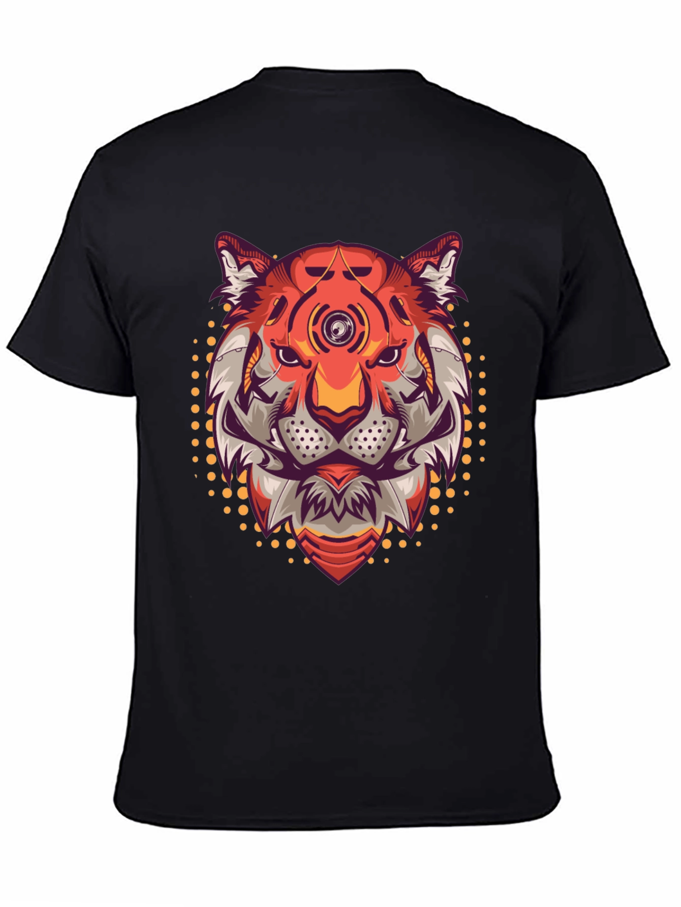 Cyberpunk Tiger Graphic T-Shirt - Cool Futuristic Design