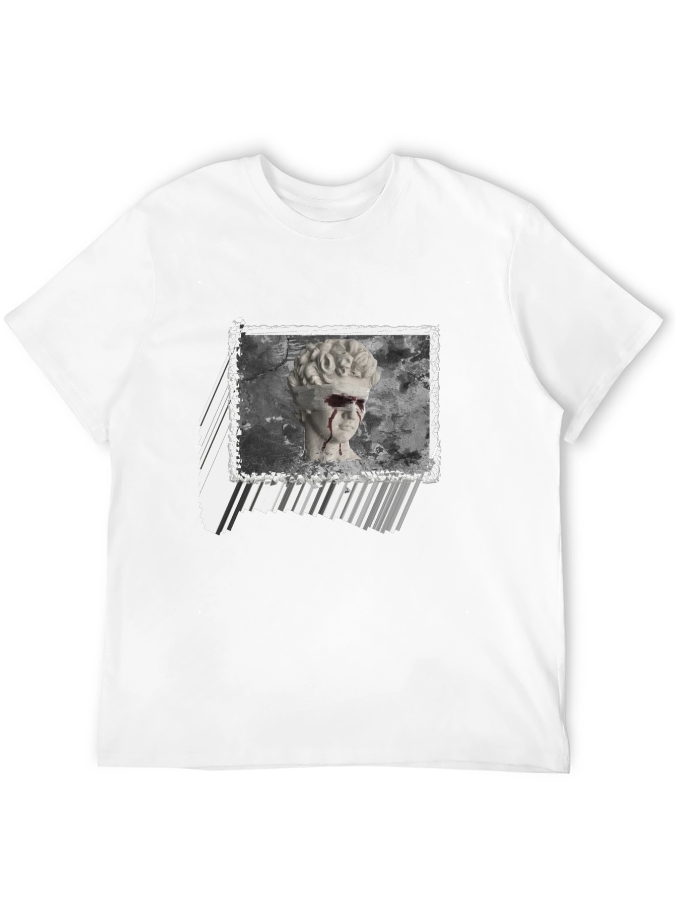 Statue Graphic Print Black T-Shirt