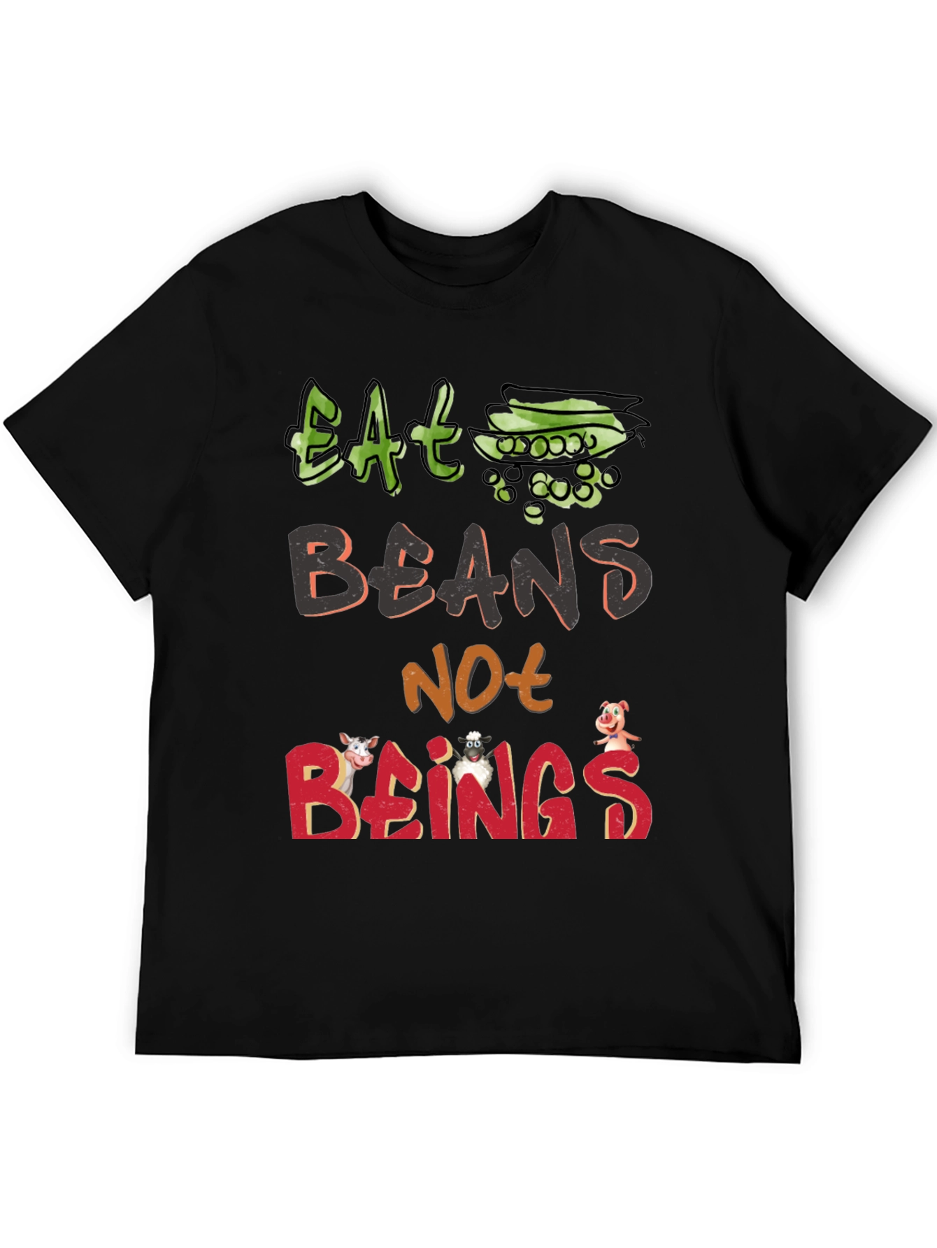 Eat Beans Not Beings T-Shirt - Vegan Animal Rights