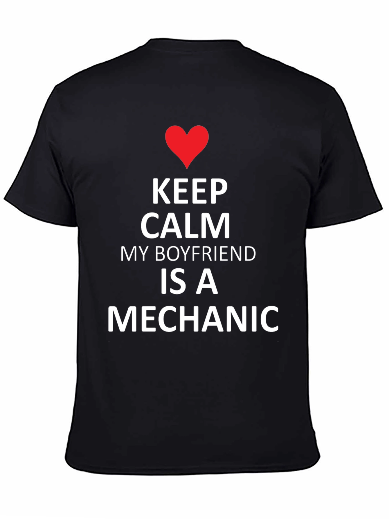 Keep Calm Boyfriend Mechanic Tee - Black