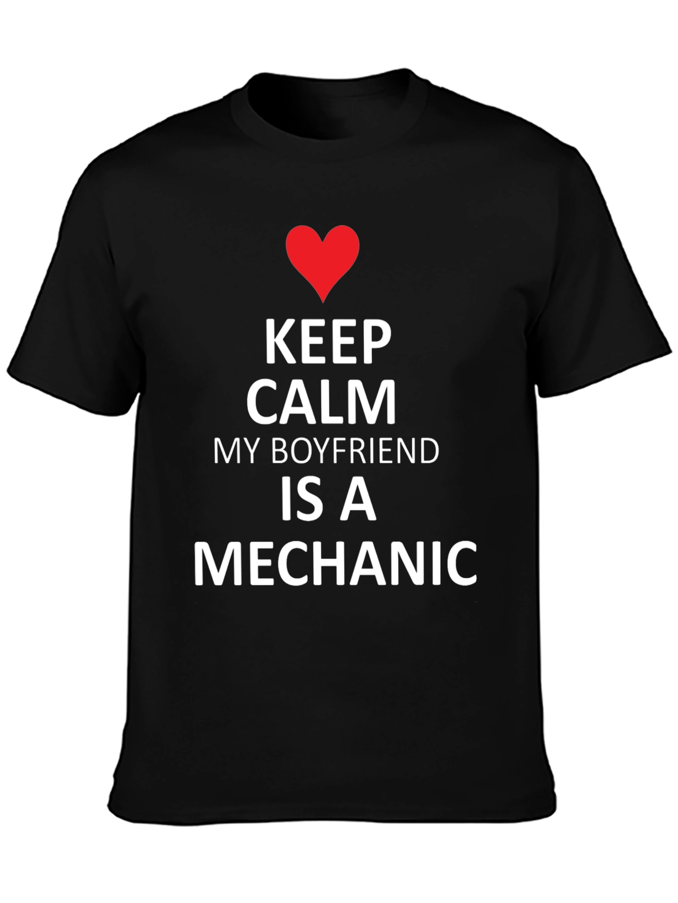 Keep Calm Boyfriend Mechanic Tee - Black