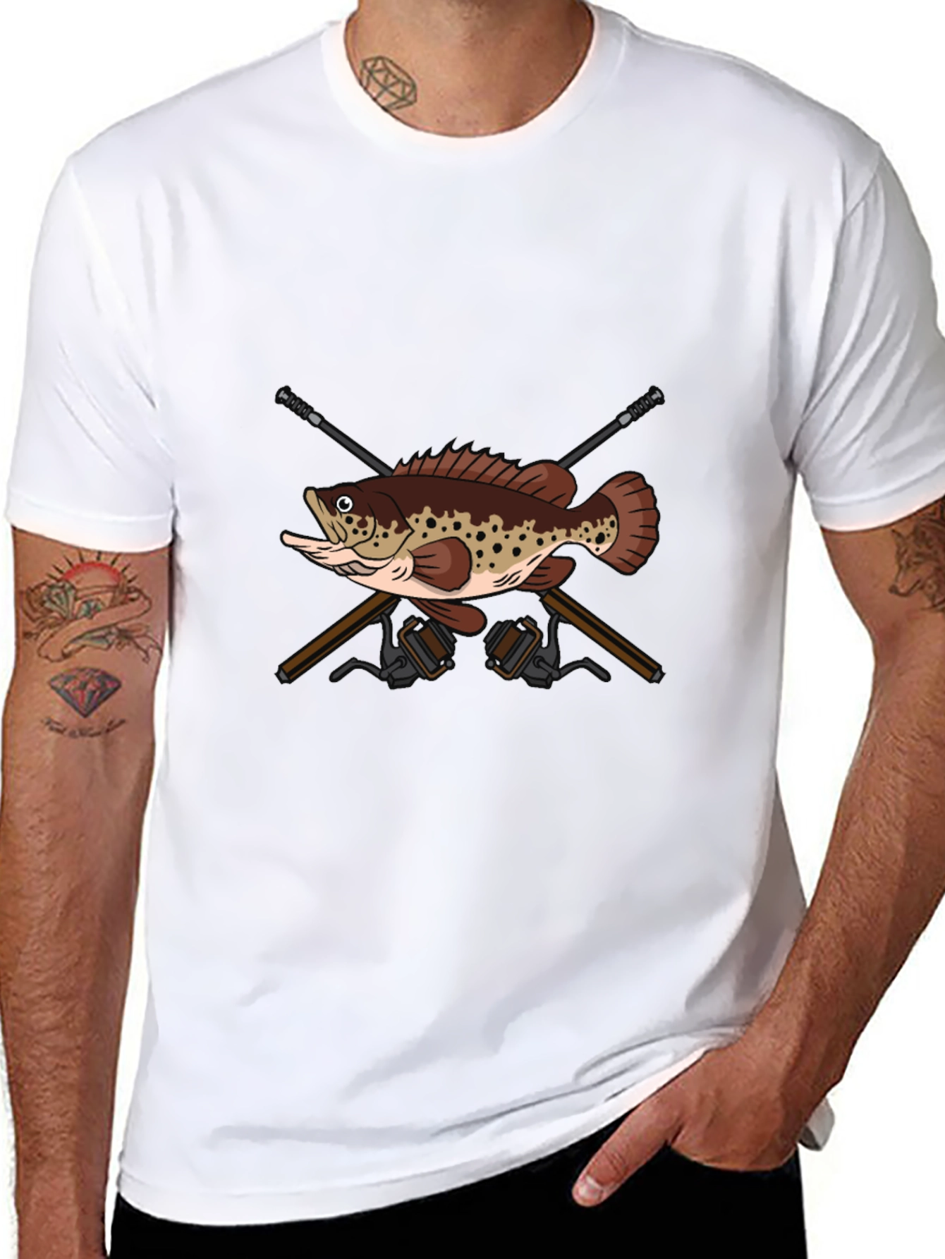 Fishing T-Shirt with Bass Design