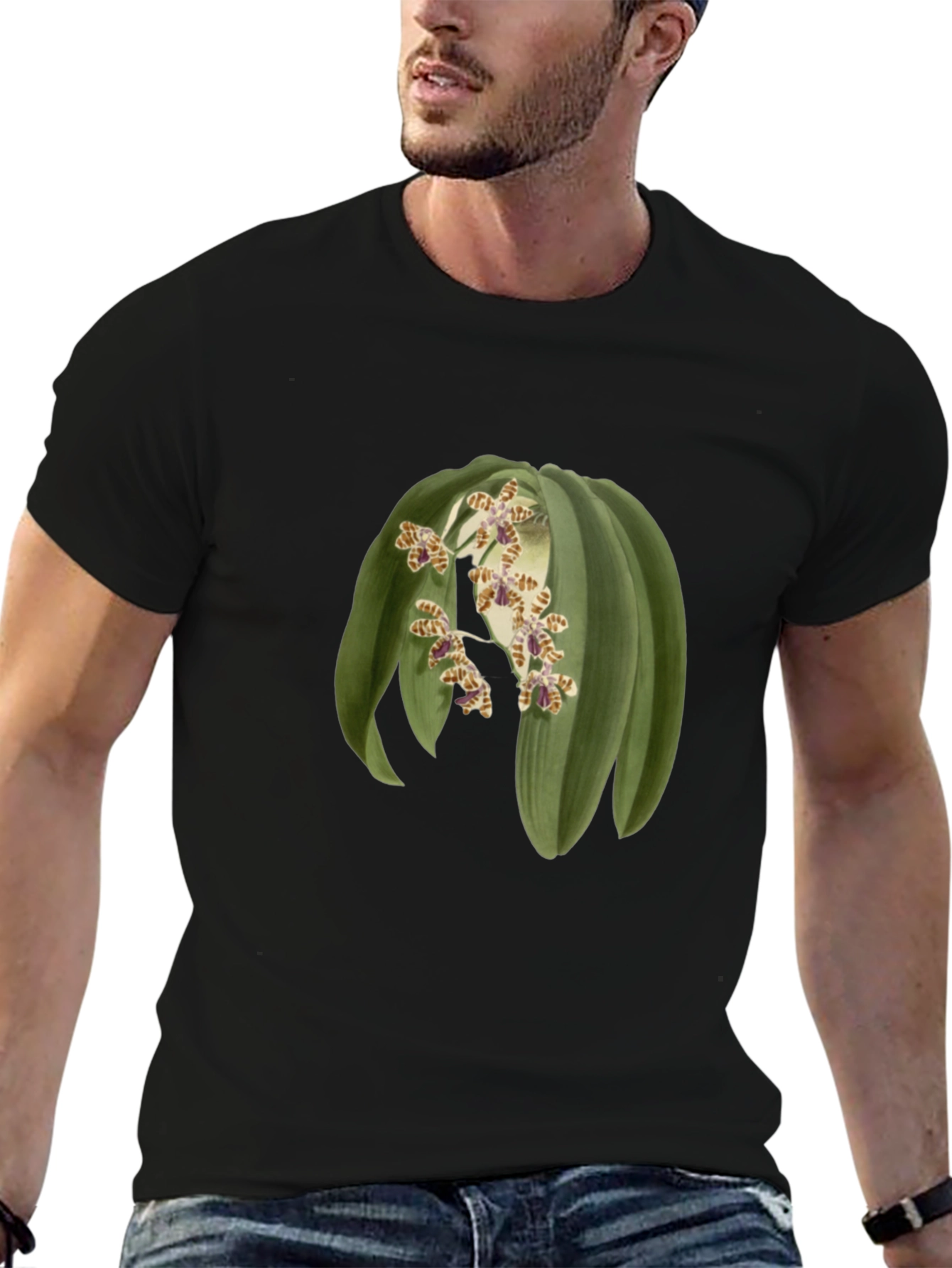 Botanical Print Tee - Unique Graphic T-Shirt
