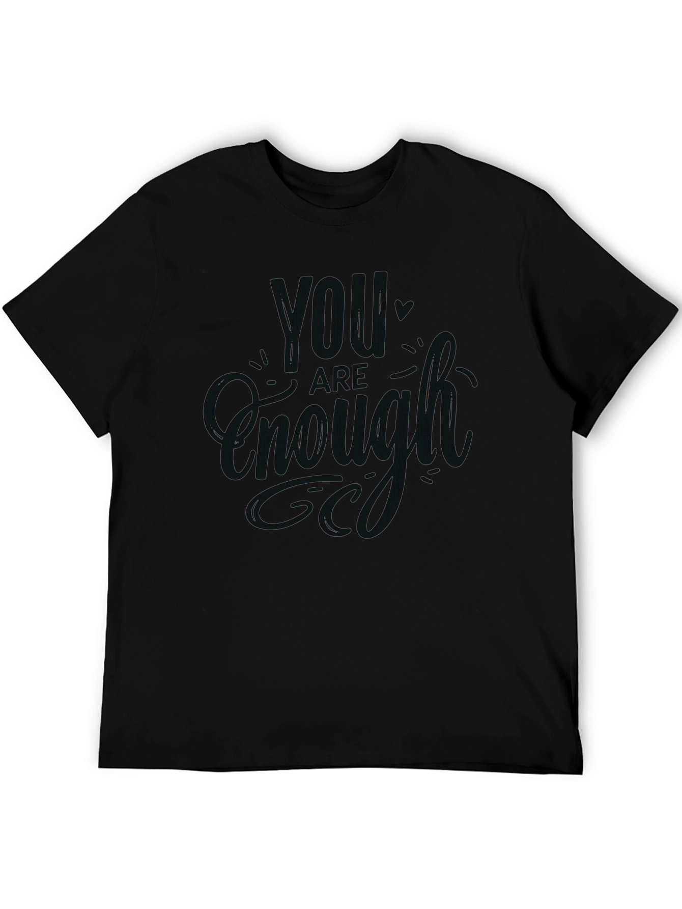 You Are Enough Black Graphic Tee