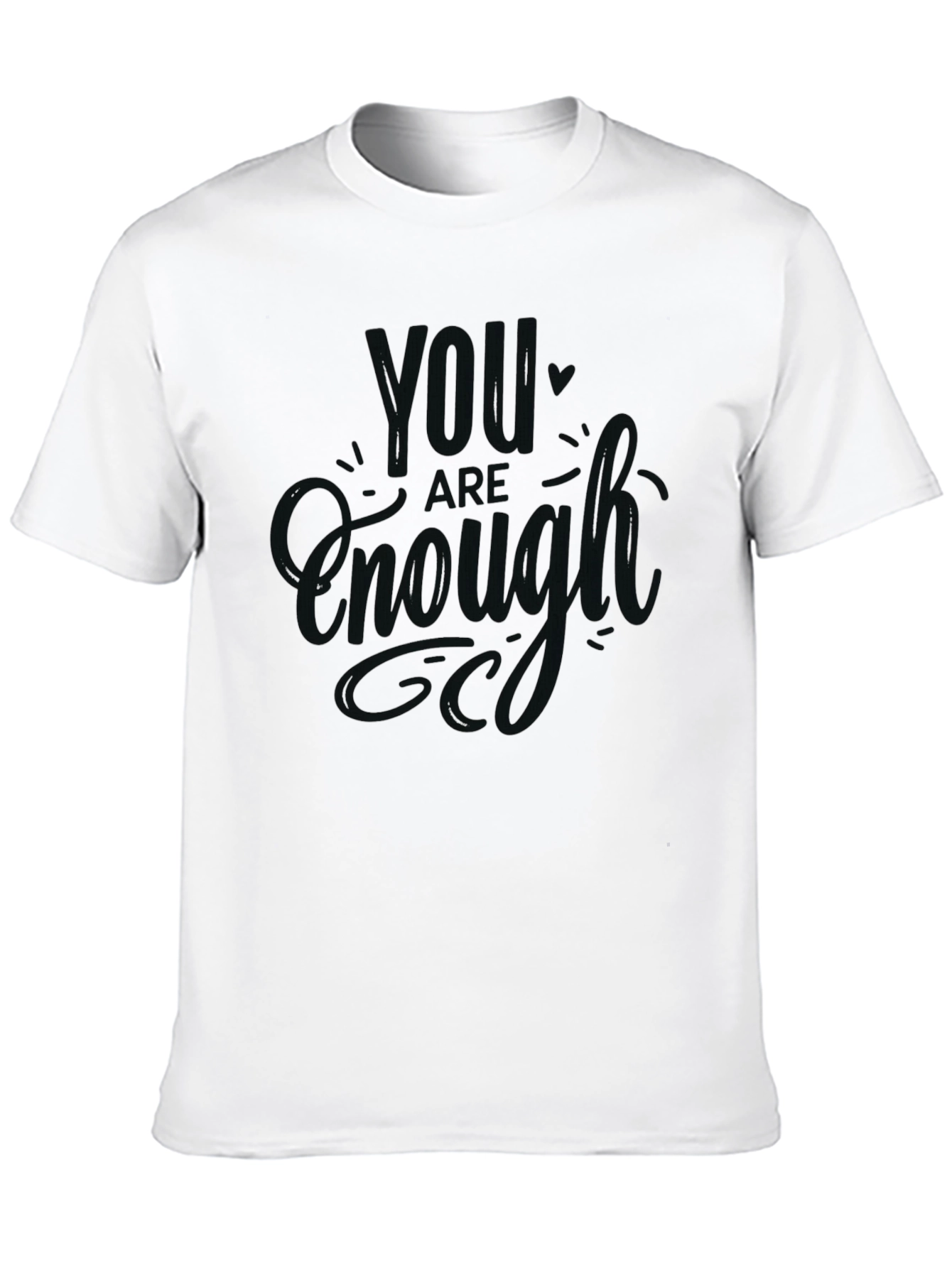 You Are Enough Black Graphic Tee