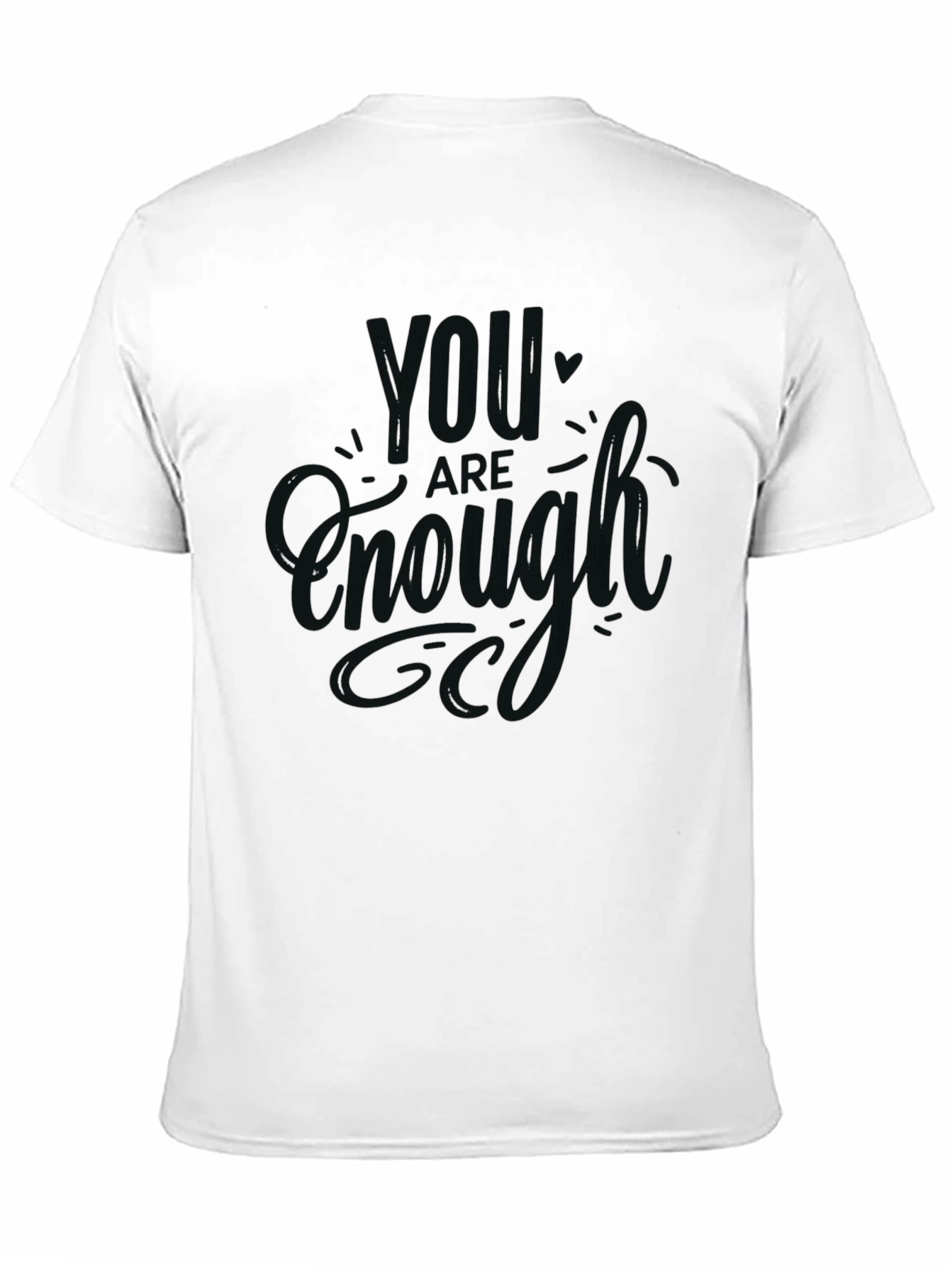You Are Enough Black Graphic Tee