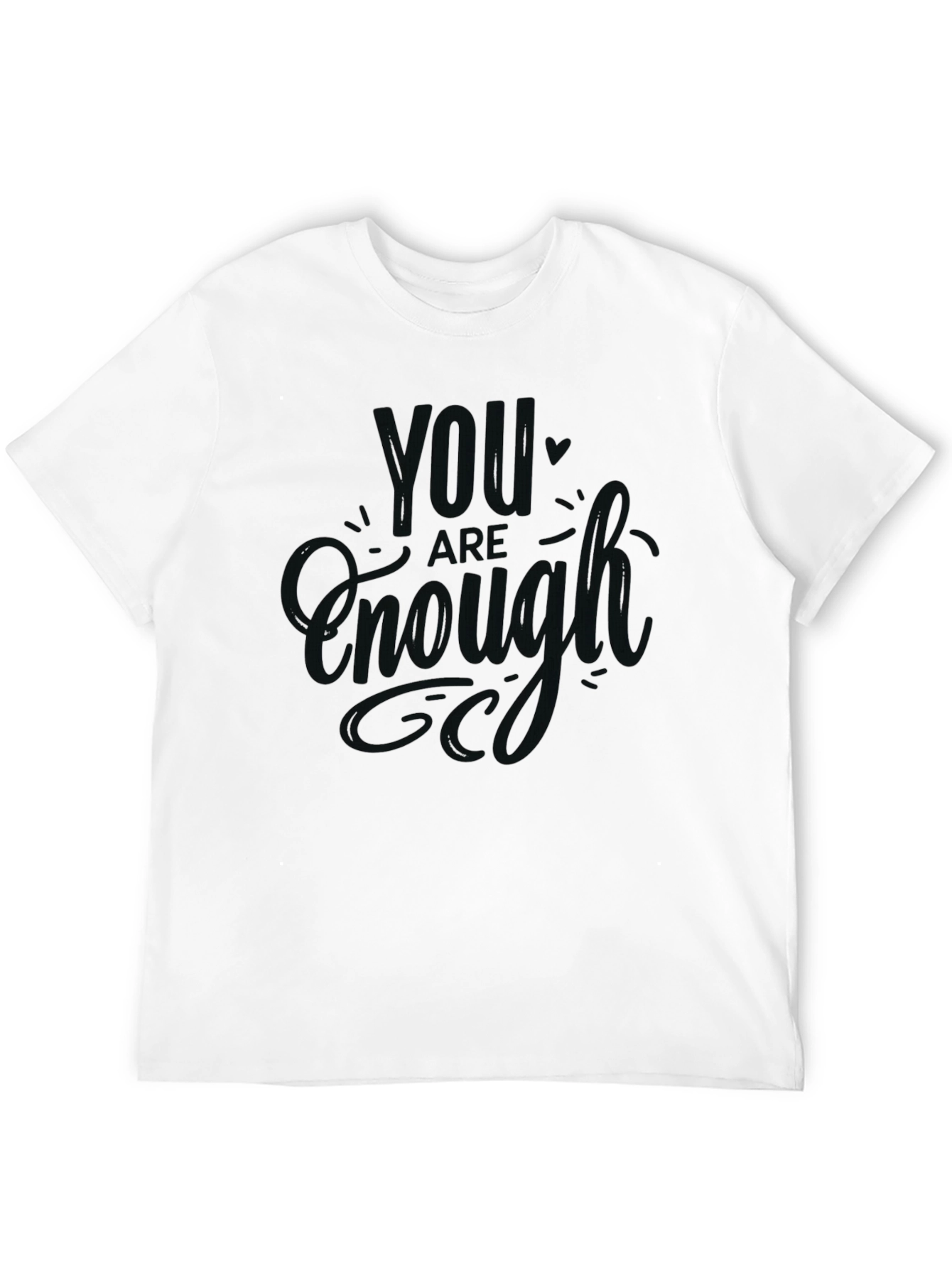 You Are Enough Black Graphic Tee