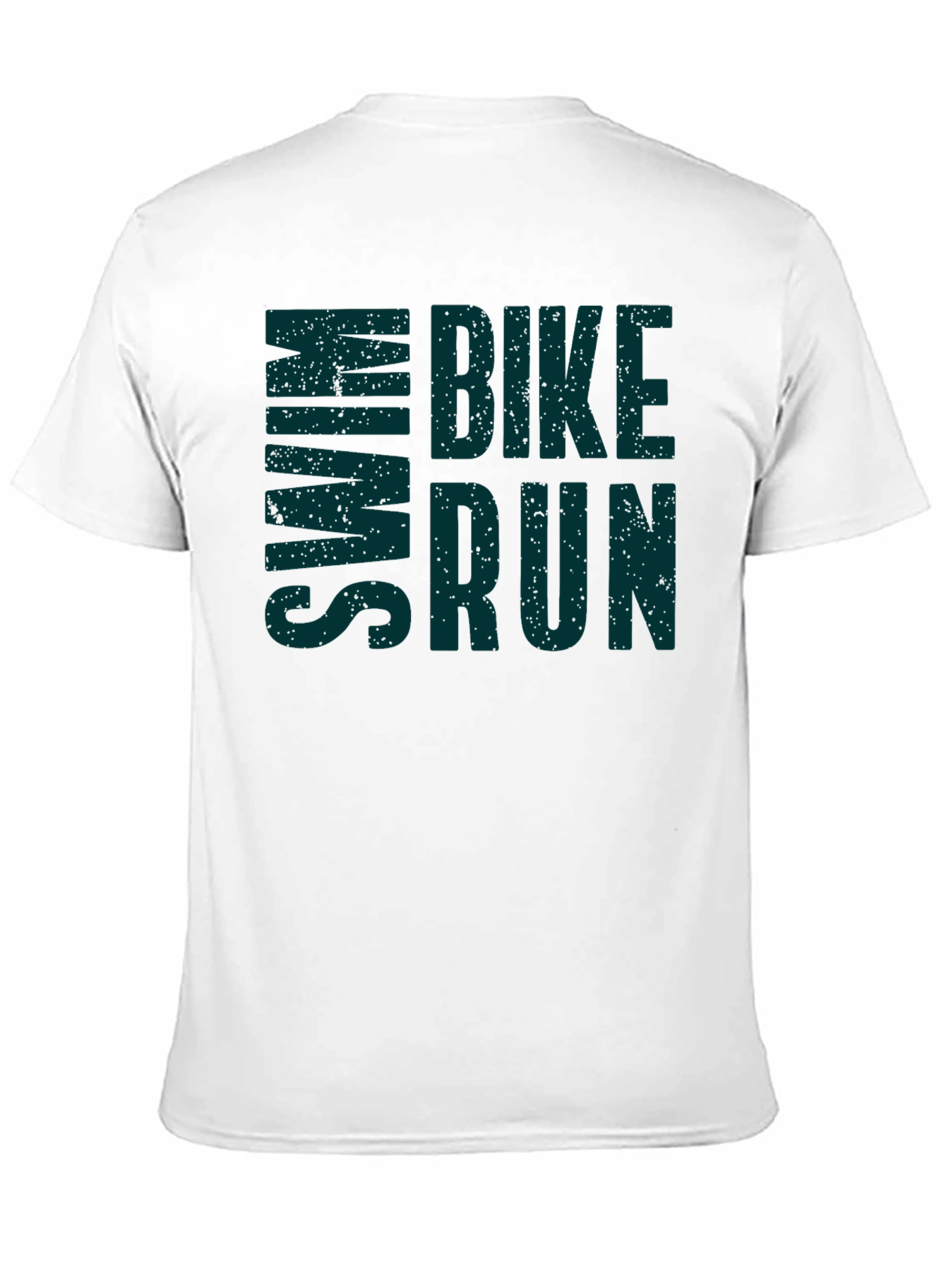 Swim Bike Run Mens Black T-Shirt - Triathlon Design