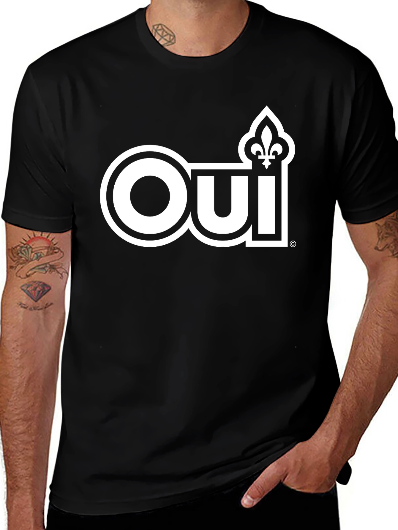 Oui Fleur-de-Lis Graphic Tee - Black
