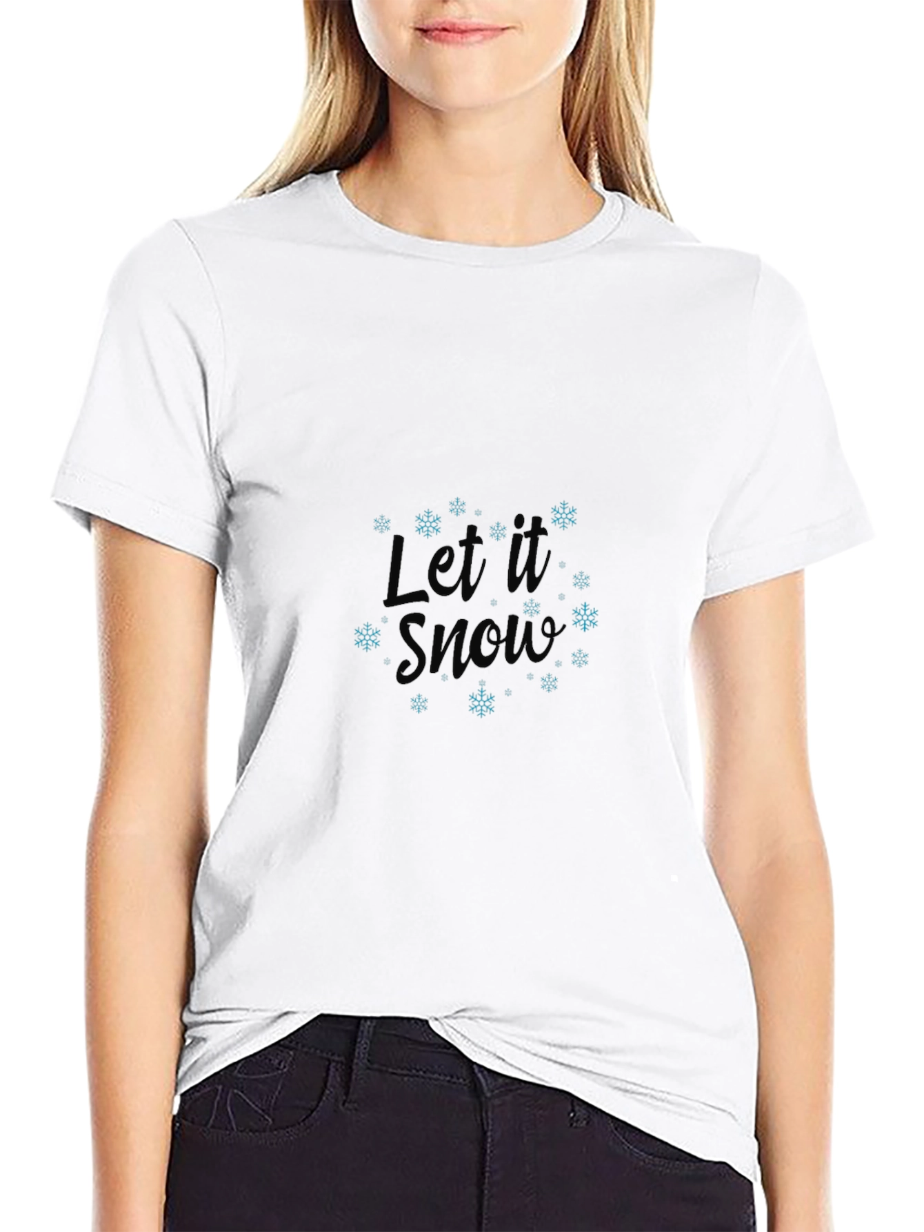 Let It Snow Black T-Shirt
