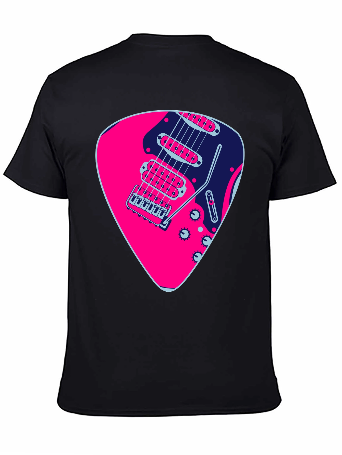 Guitar Pick Graphic Black T-Shirt