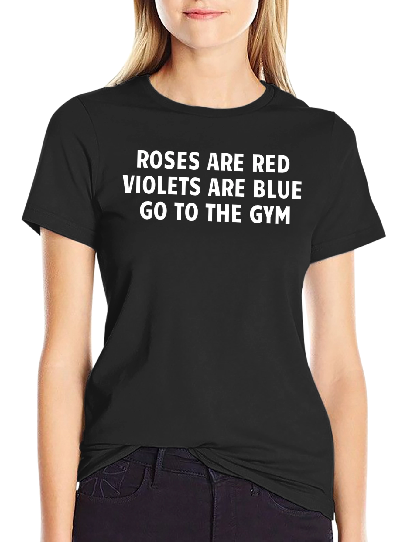 Roses are Red Go to the Gym Black T-Shirt