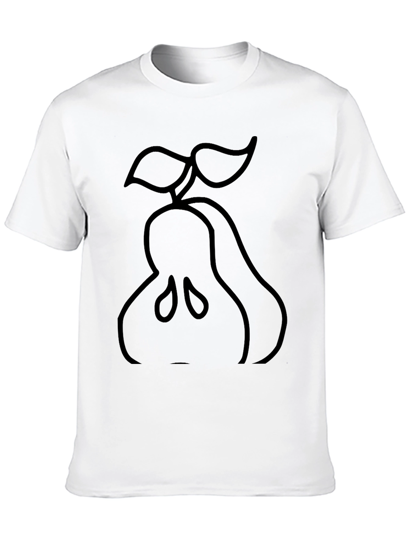 Black Pear Graphic Tee - Stylish Casual Wear