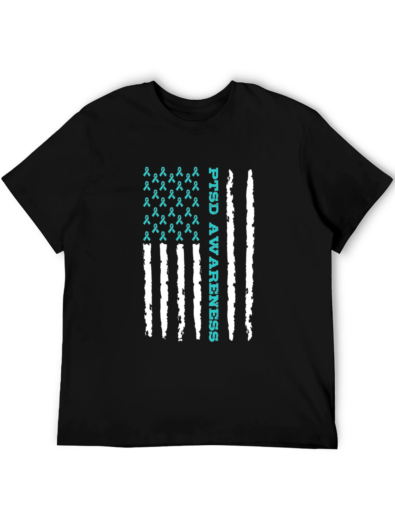 PTSD Awareness Ribbon Flag T-Shirt