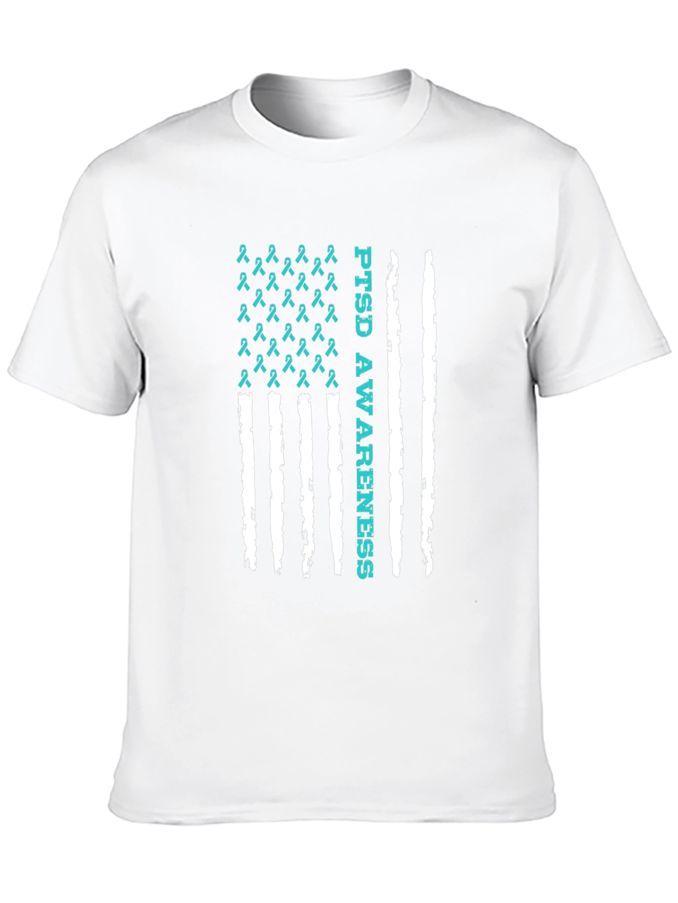 PTSD Awareness Ribbon Flag T-Shirt