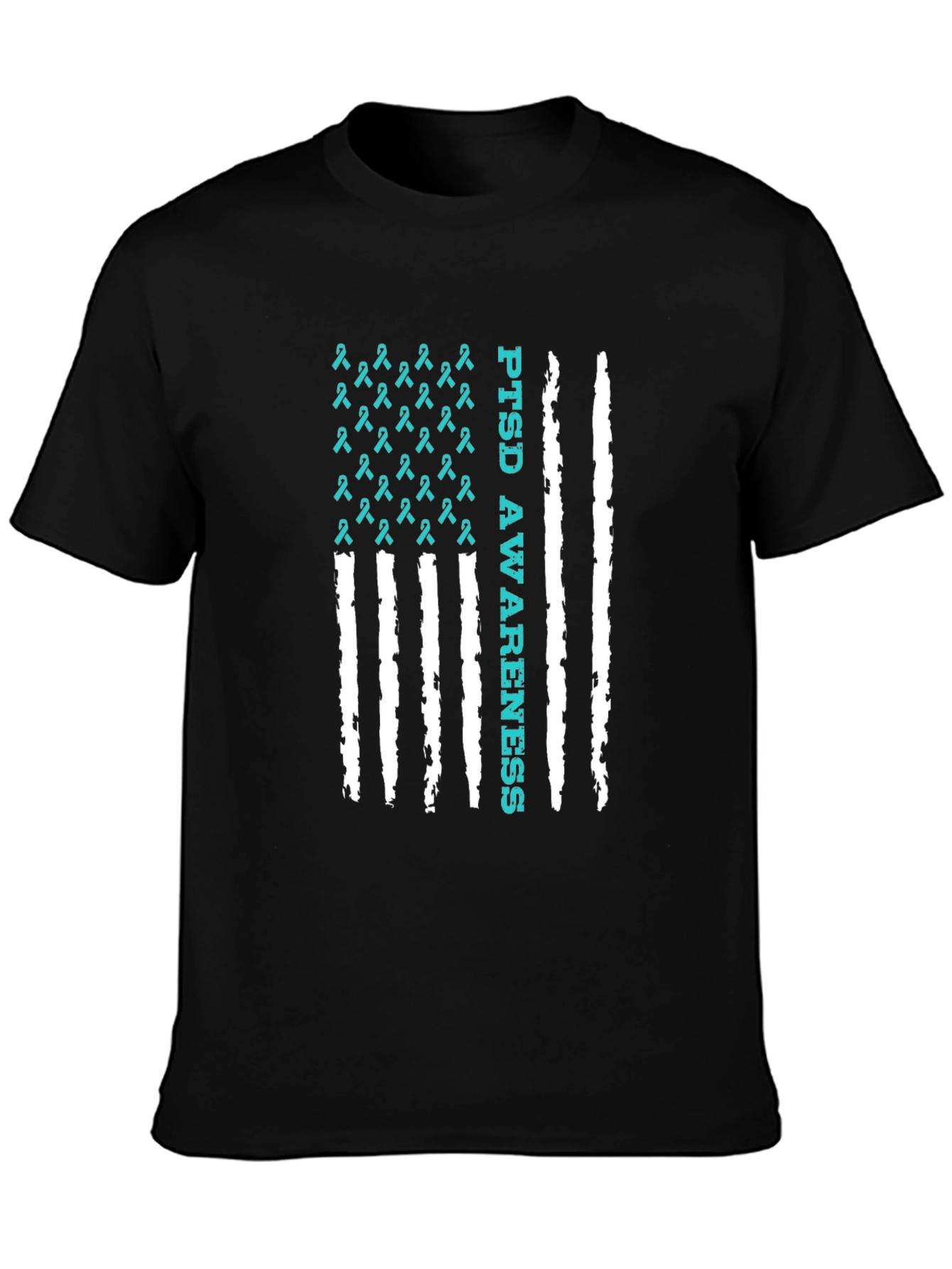 PTSD Awareness Ribbon Flag T-Shirt
