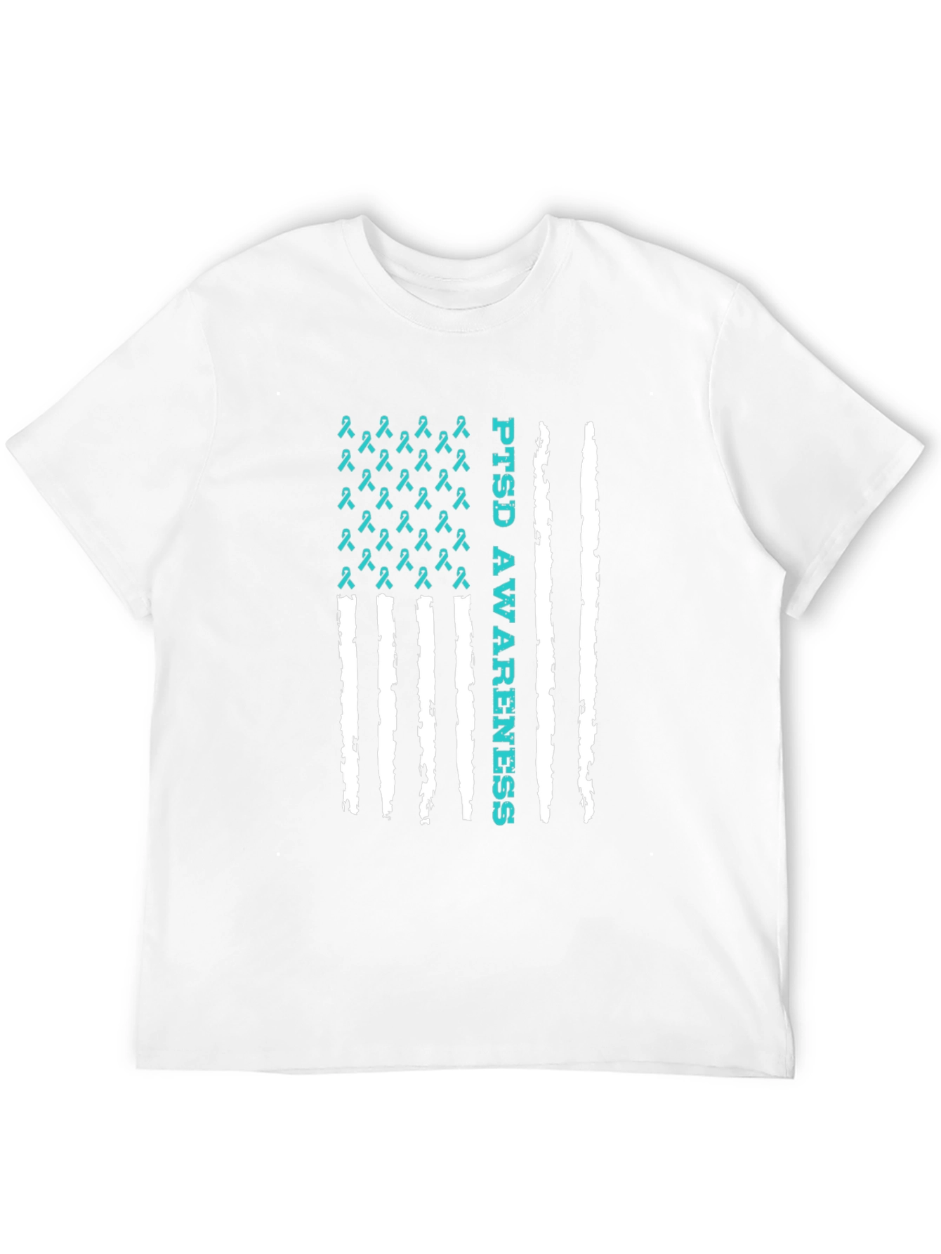 PTSD Awareness Ribbon Flag T-Shirt
