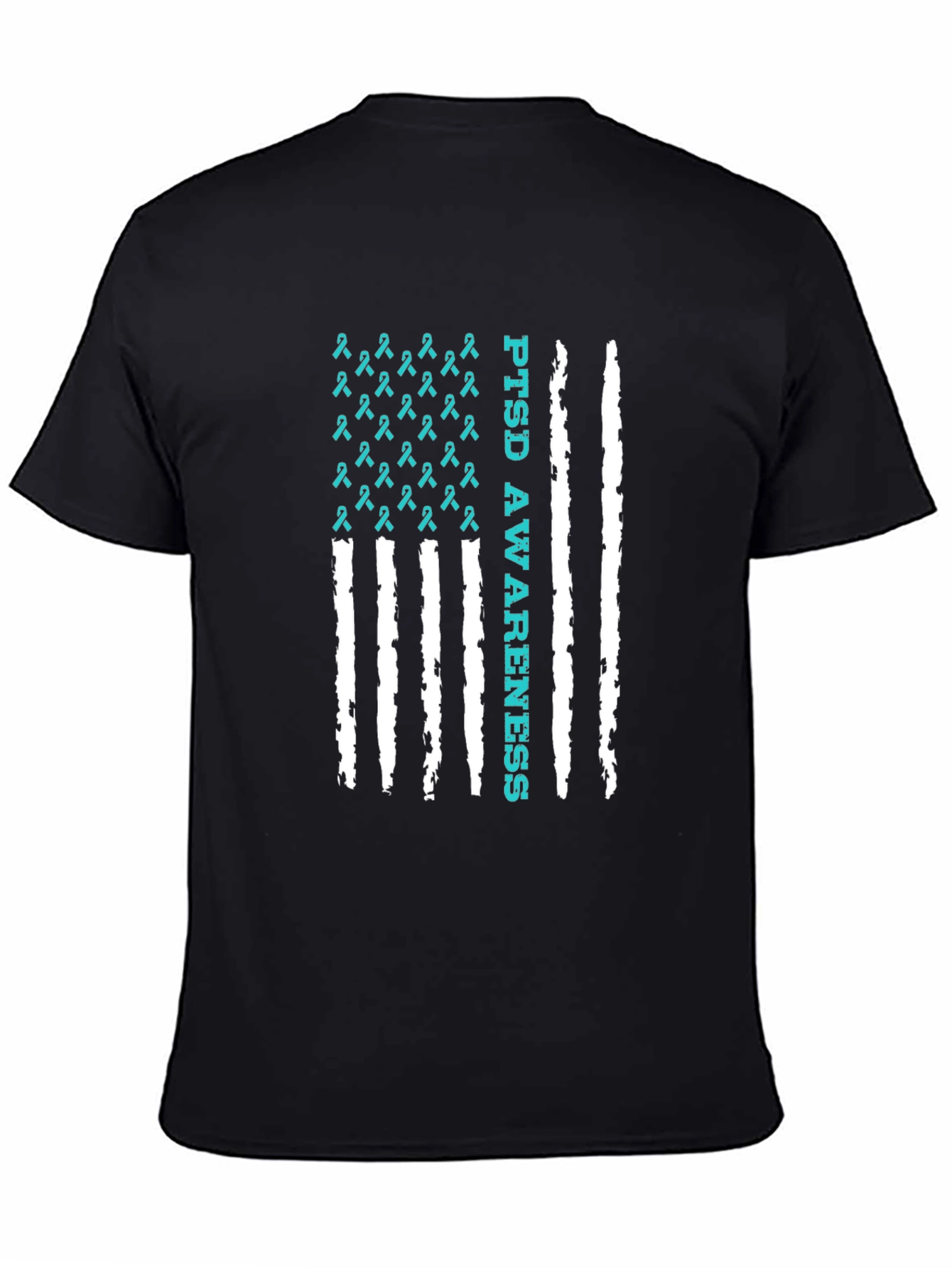 PTSD Awareness Ribbon Flag T-Shirt