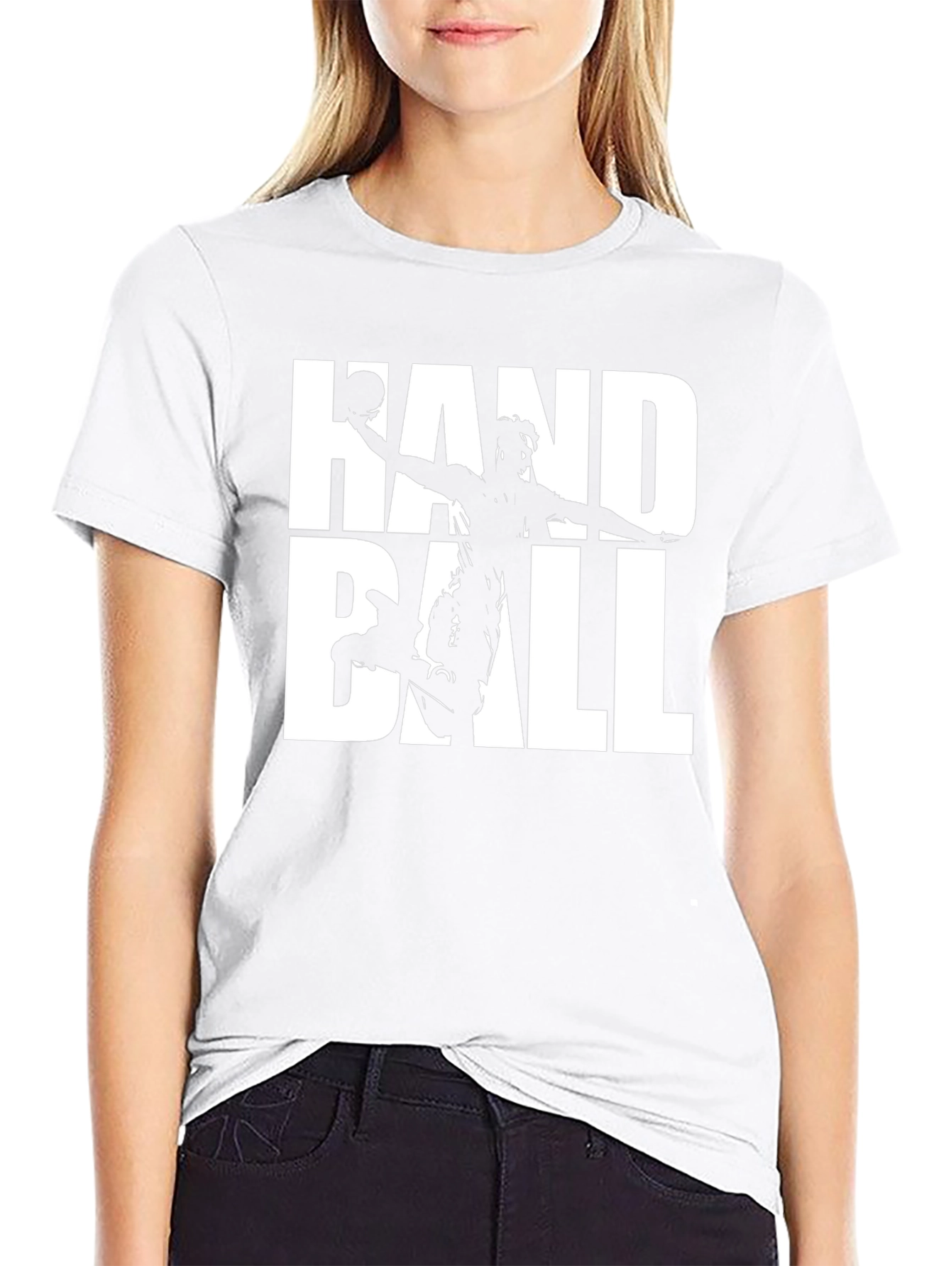 Handball Graphic T-Shirt - Black Cotton Tee