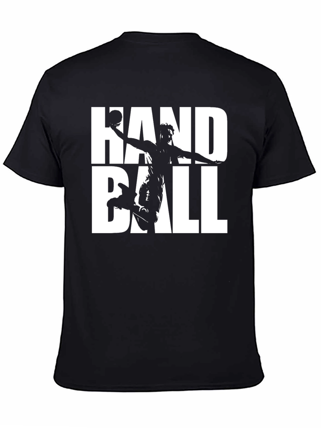 Handball Graphic T-Shirt - Black Cotton Tee