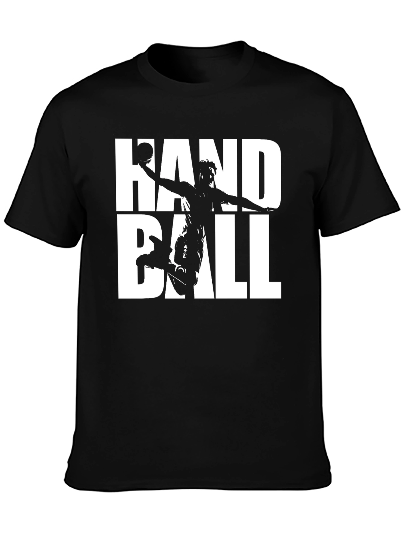 Handball Graphic T-Shirt - Black Cotton Tee