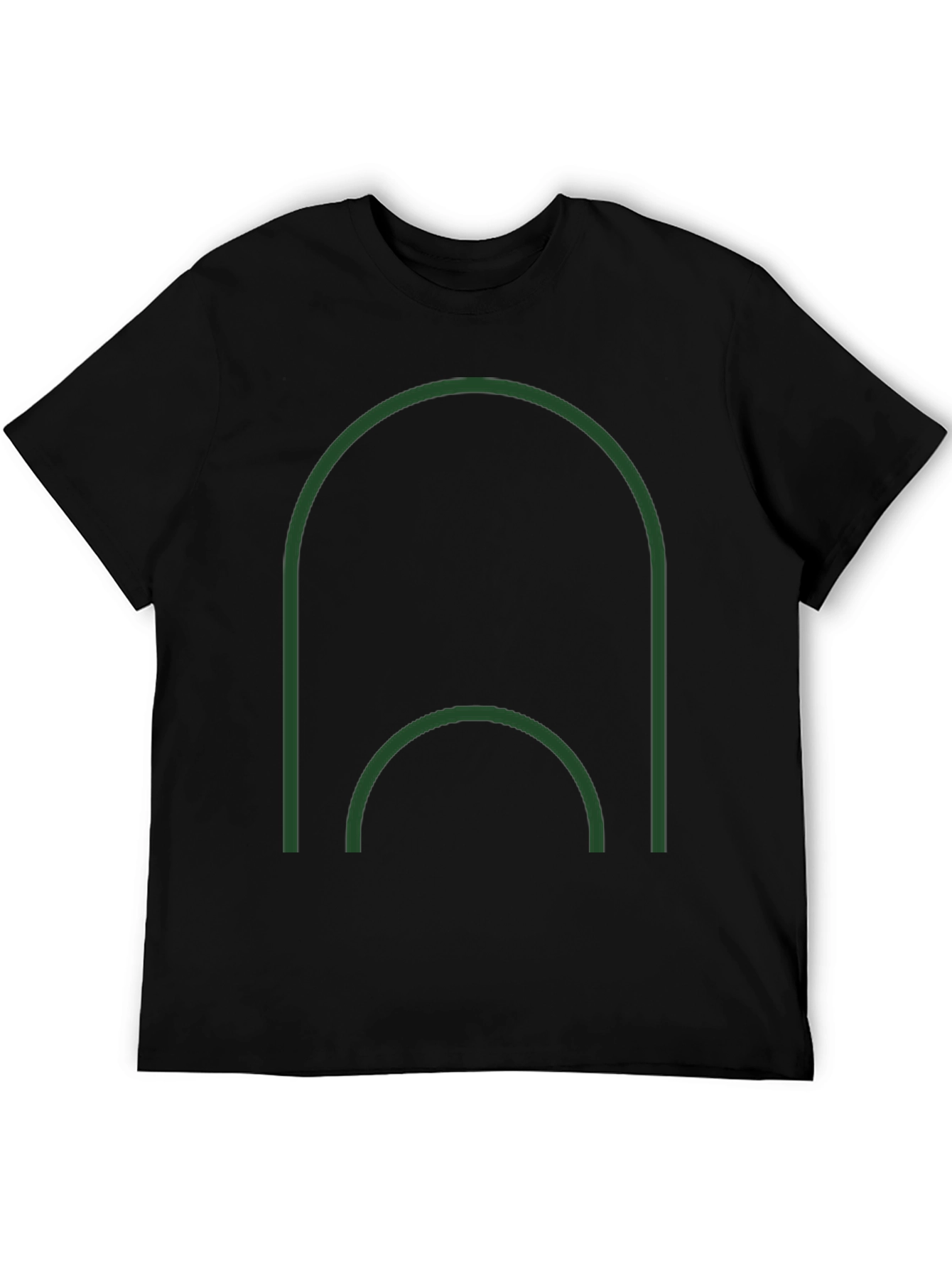 Modern Minimalist Arch Graphic Tee - Black
