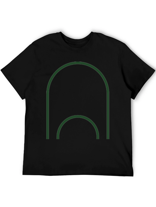 Modern Minimalist Arch Graphic Tee - Black