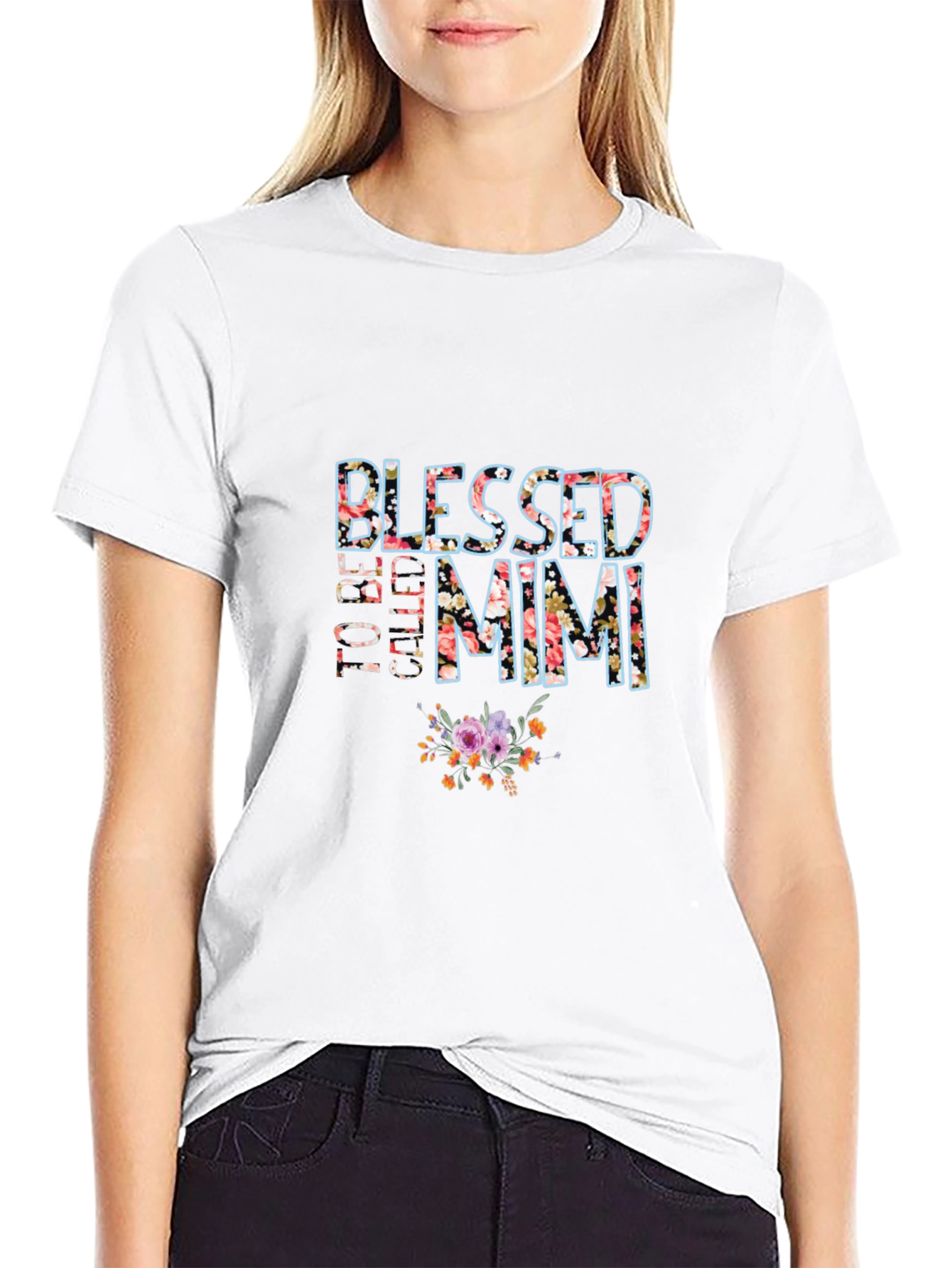 Blessed to be Called Mimi Floral T-Shirt