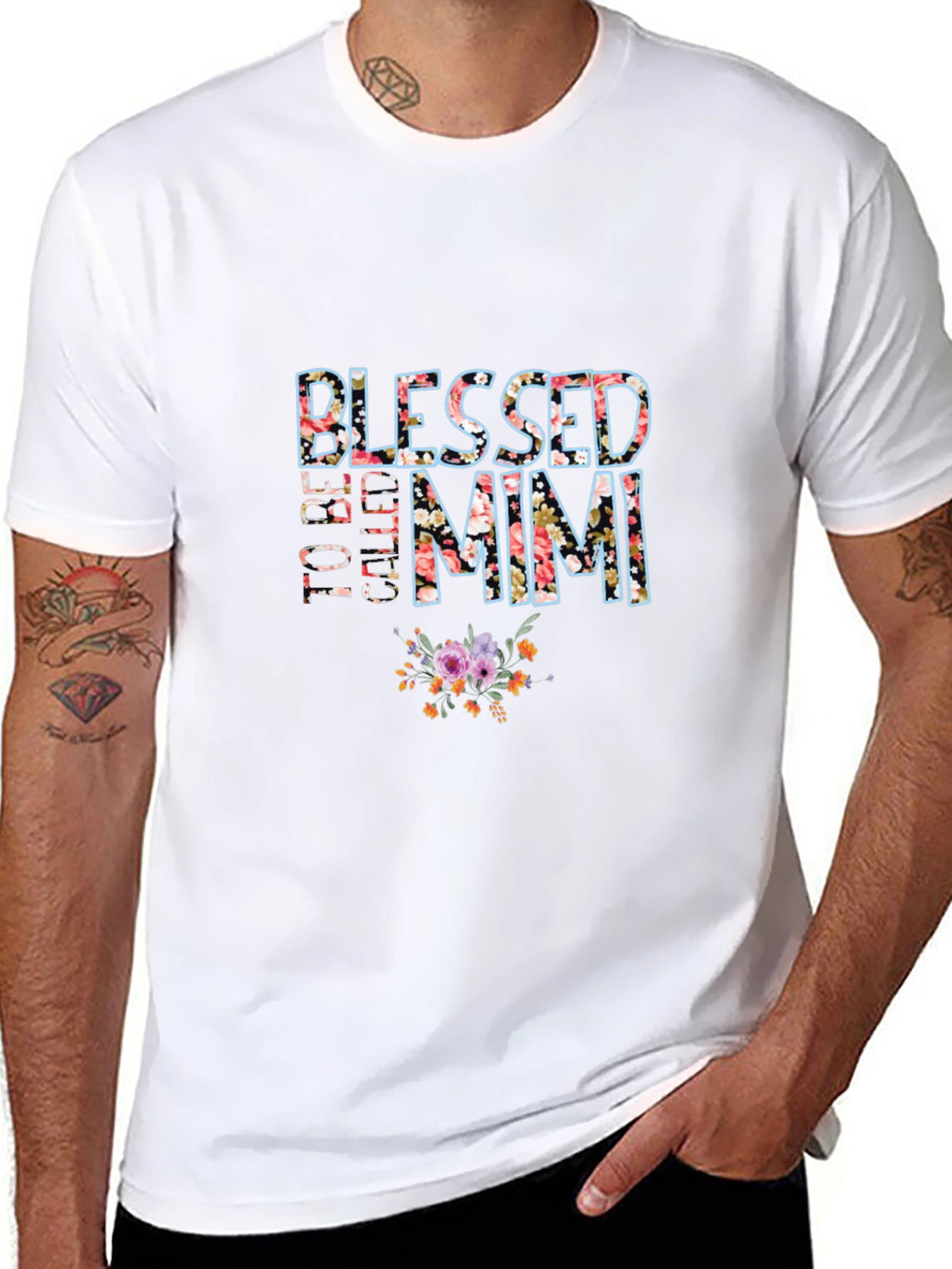 Blessed to be Called Mimi Floral T-Shirt