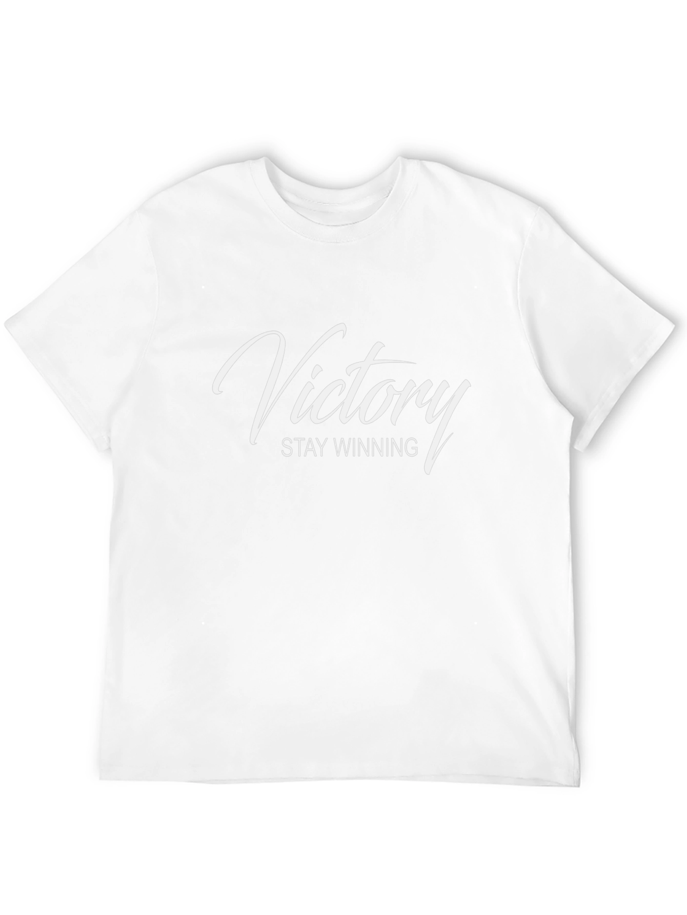 Victory Stay Winning Black Graphic T-Shirt