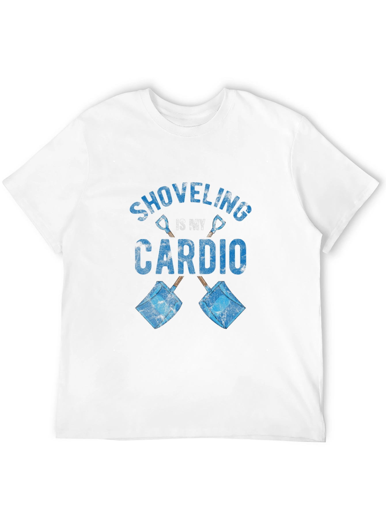 Shoveling is My Cardio Graphic Tee - Black