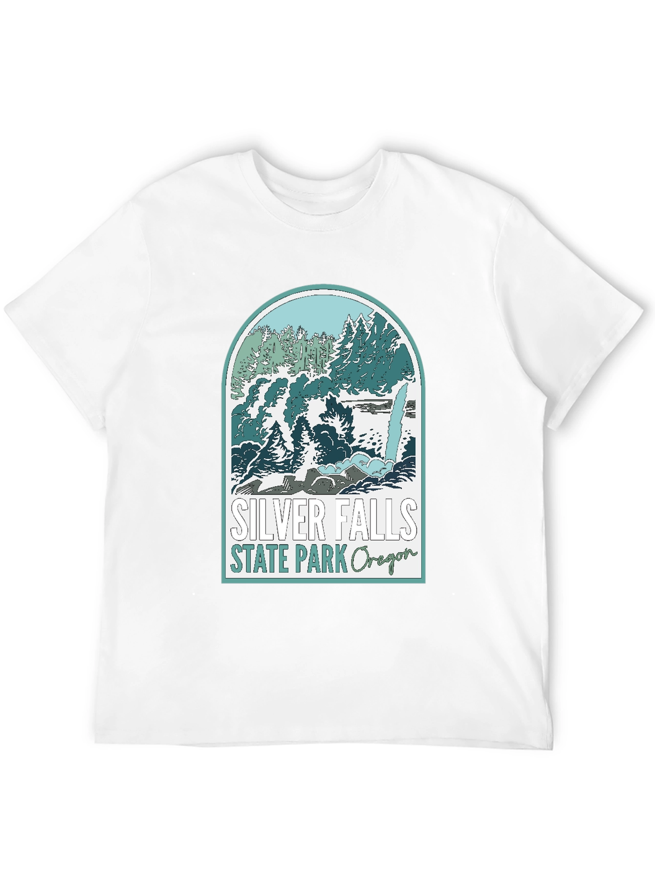 Silver Falls State Park Oregon Black T-Shirt