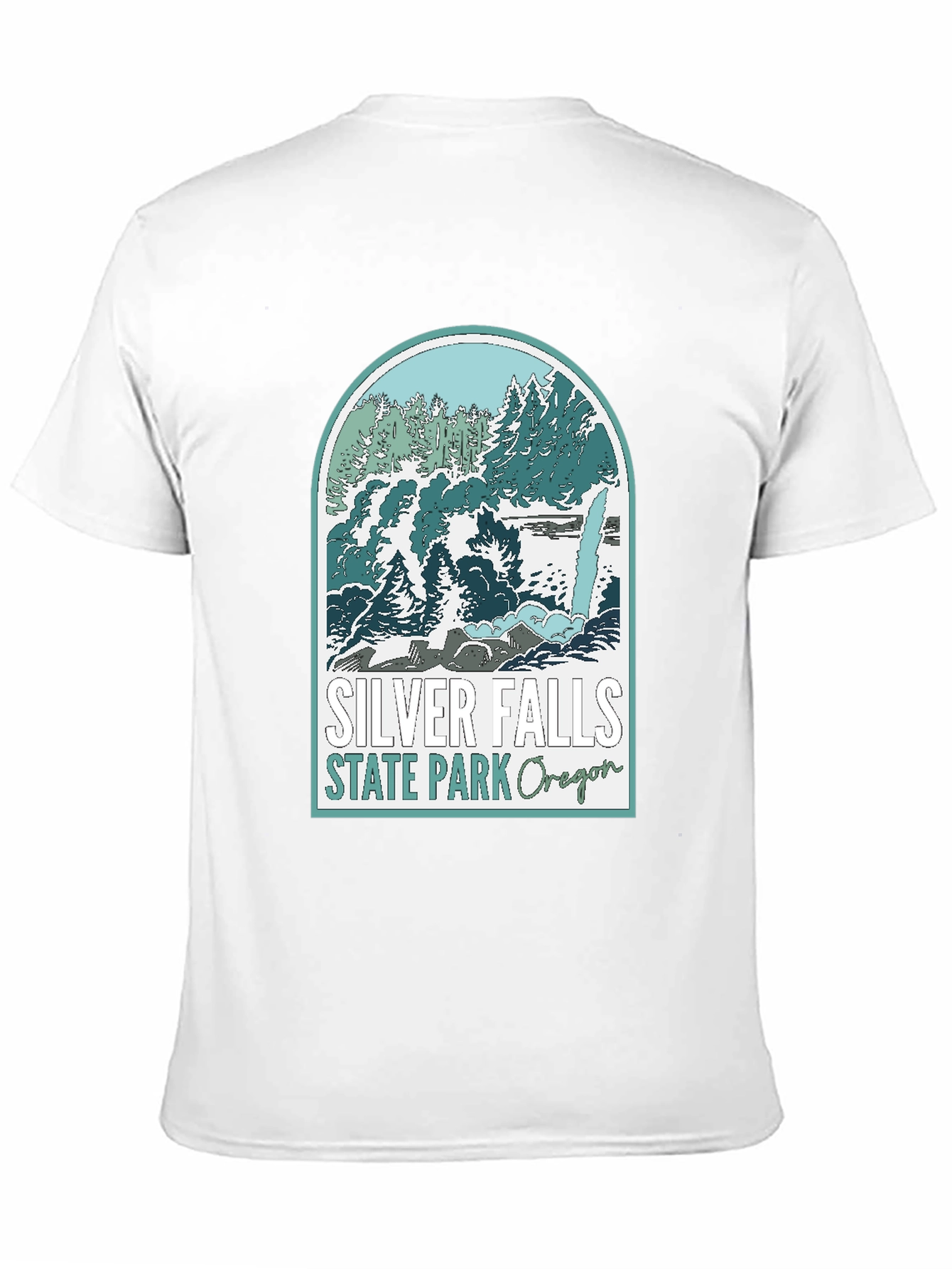 Silver Falls State Park Oregon Black T-Shirt