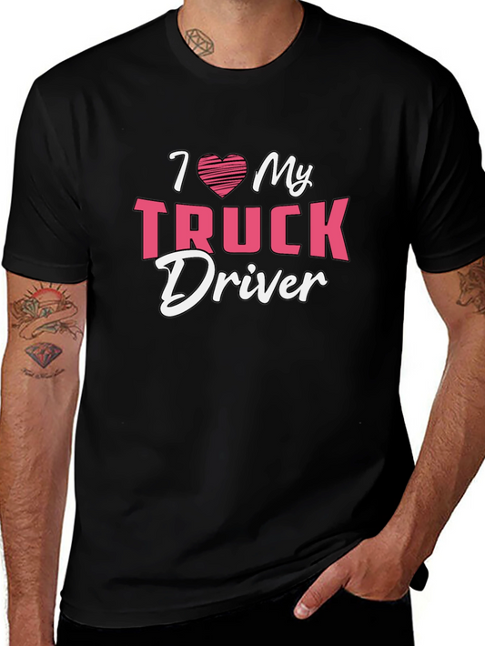 I Heart My Truck Driver Tee - Black