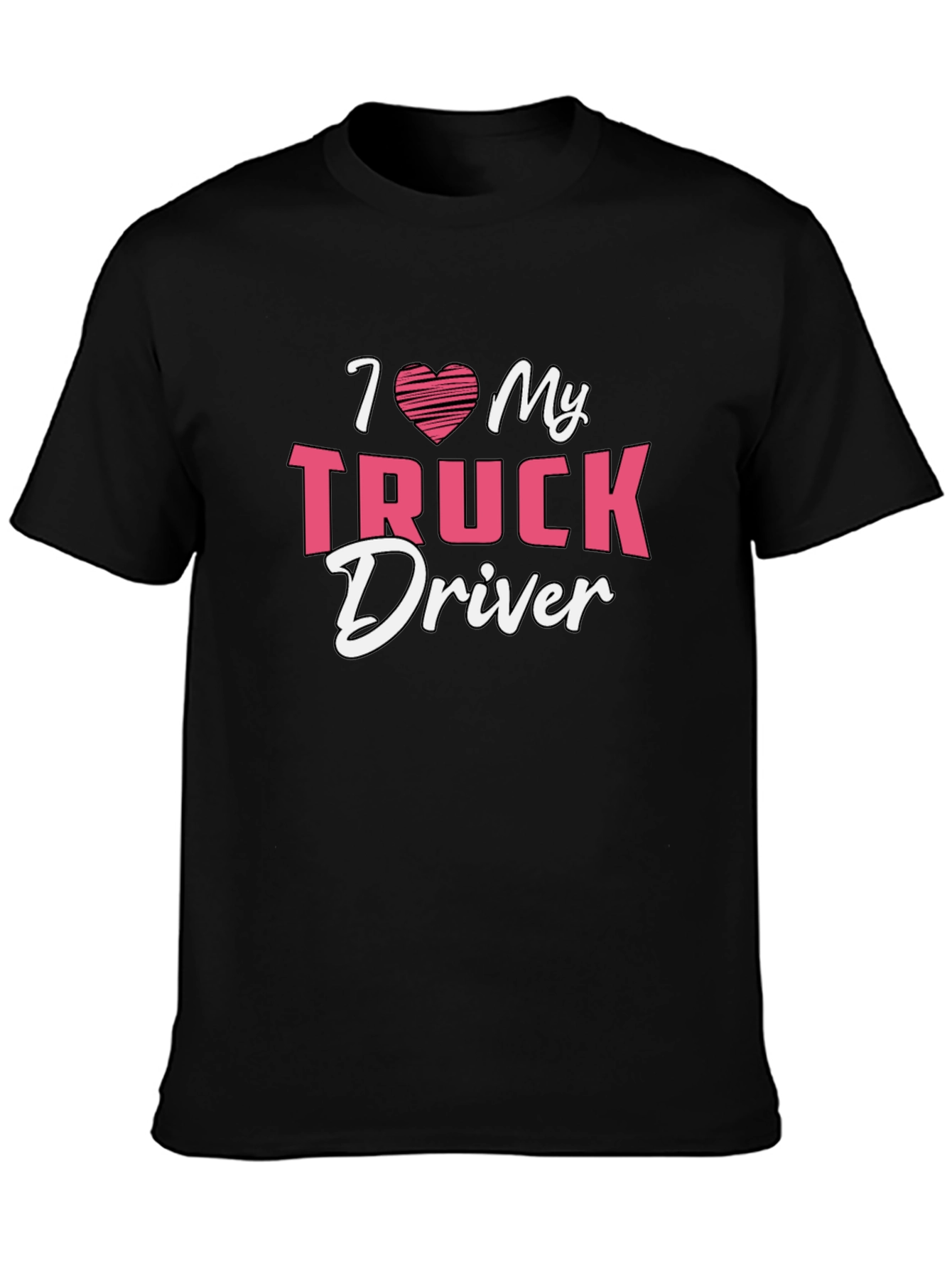 I Heart My Truck Driver Tee - Black