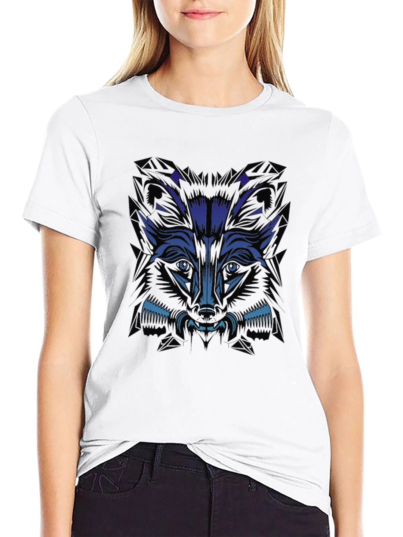Mens Graphic Tee - Wolf Design