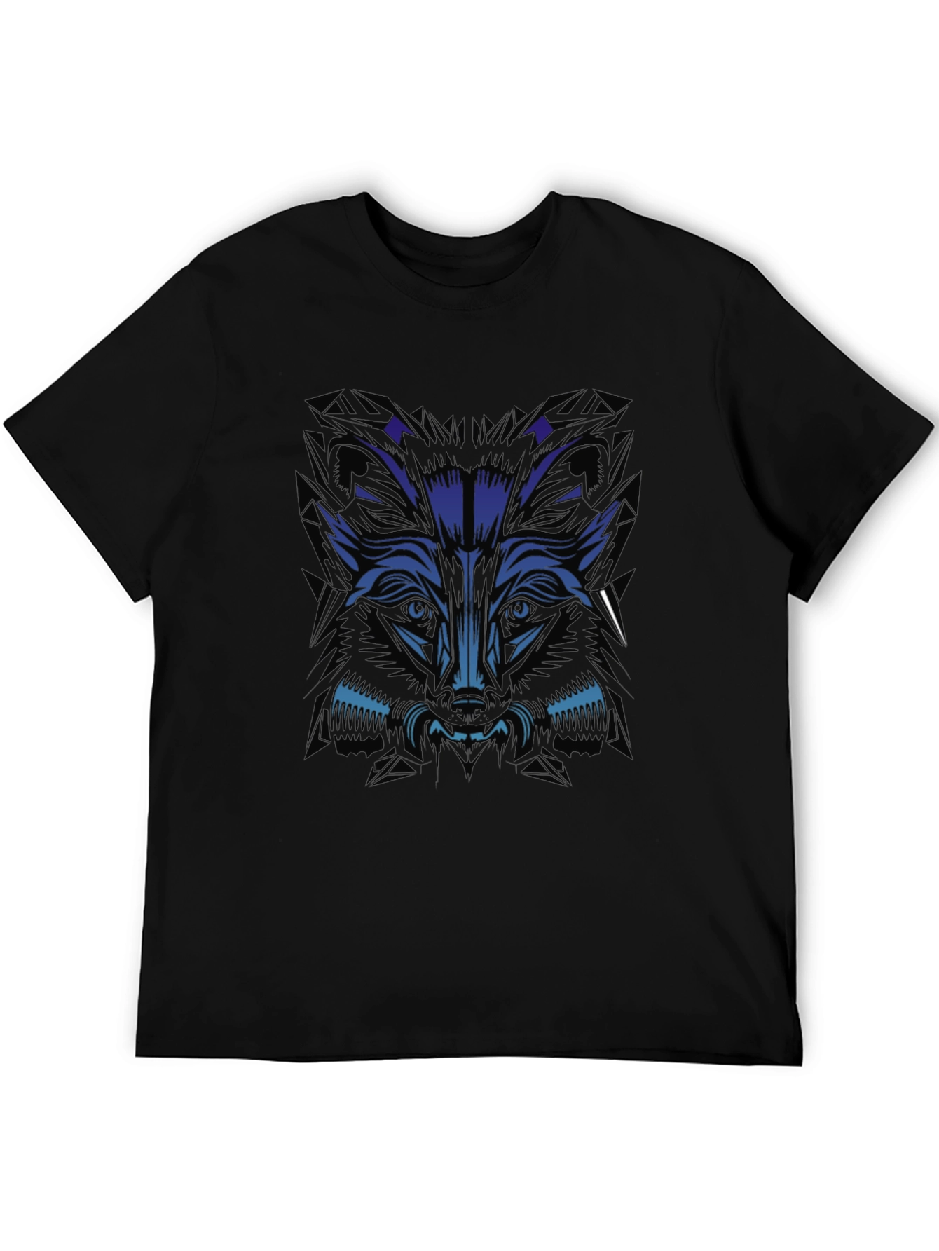 Mens Graphic Tee - Wolf Design