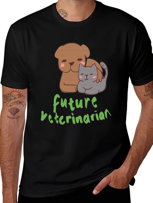 Future Veterinarian T-Shirt: Cute Dog & Cat Design