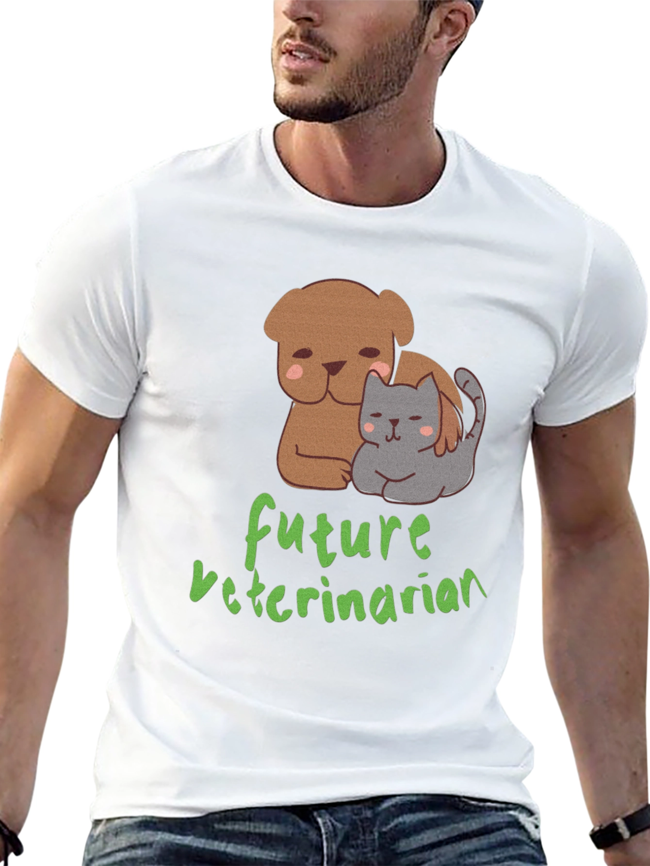 Future Veterinarian T-Shirt: Cute Dog & Cat Design