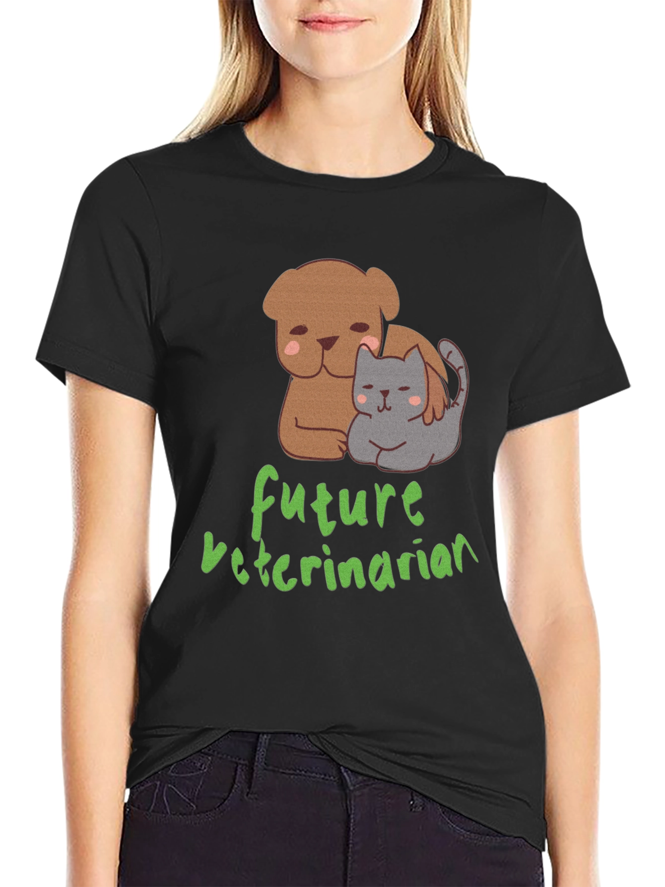 Future Veterinarian T-Shirt: Cute Dog & Cat Design