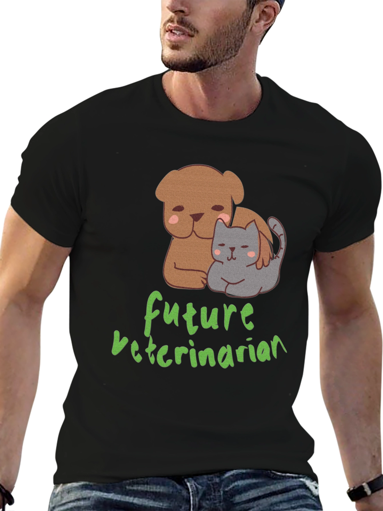 Future Veterinarian T-Shirt: Cute Dog & Cat Design
