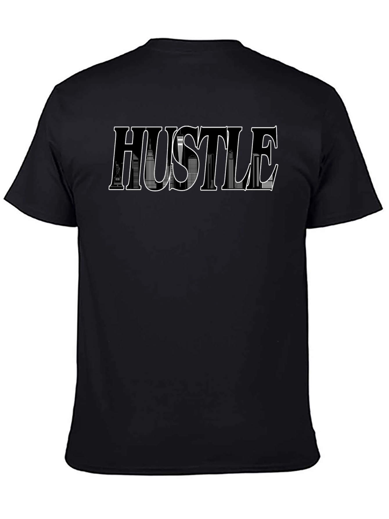 Hustle Skyline Graphic Tee - Black