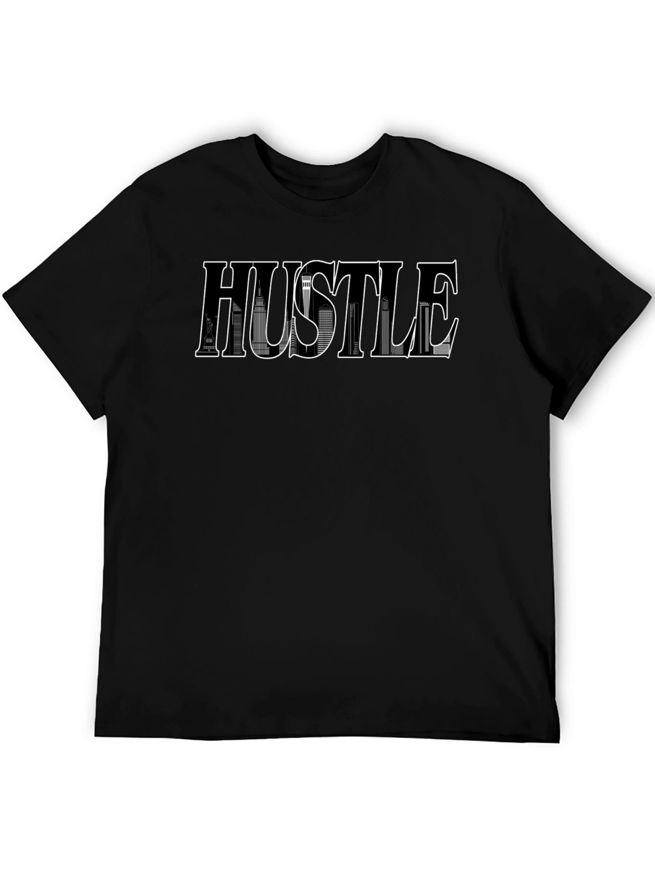Hustle Skyline Graphic Tee - Black
