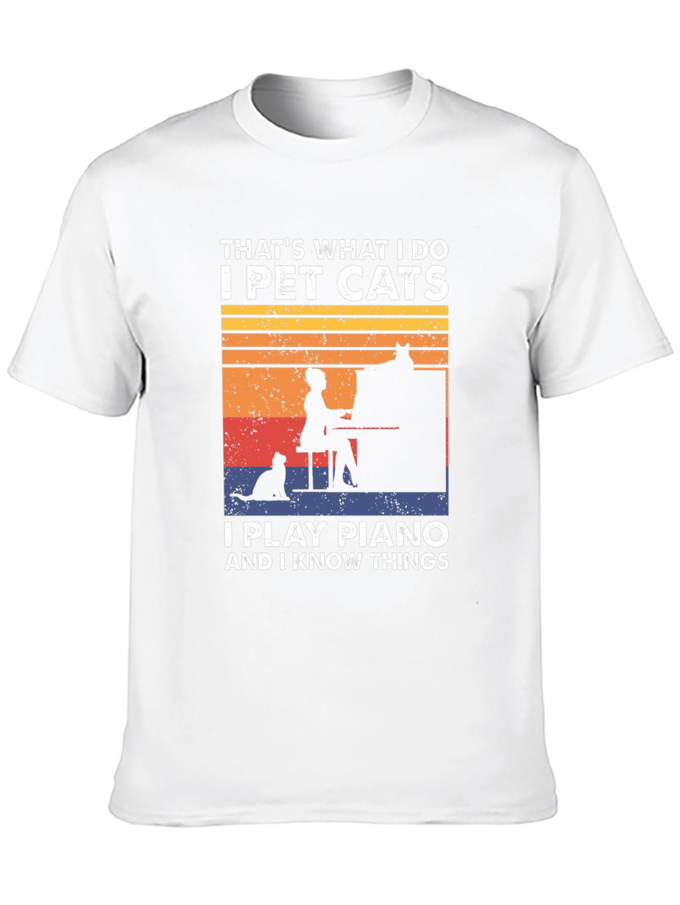 Thats What I Do Cat Piano T-Shirt