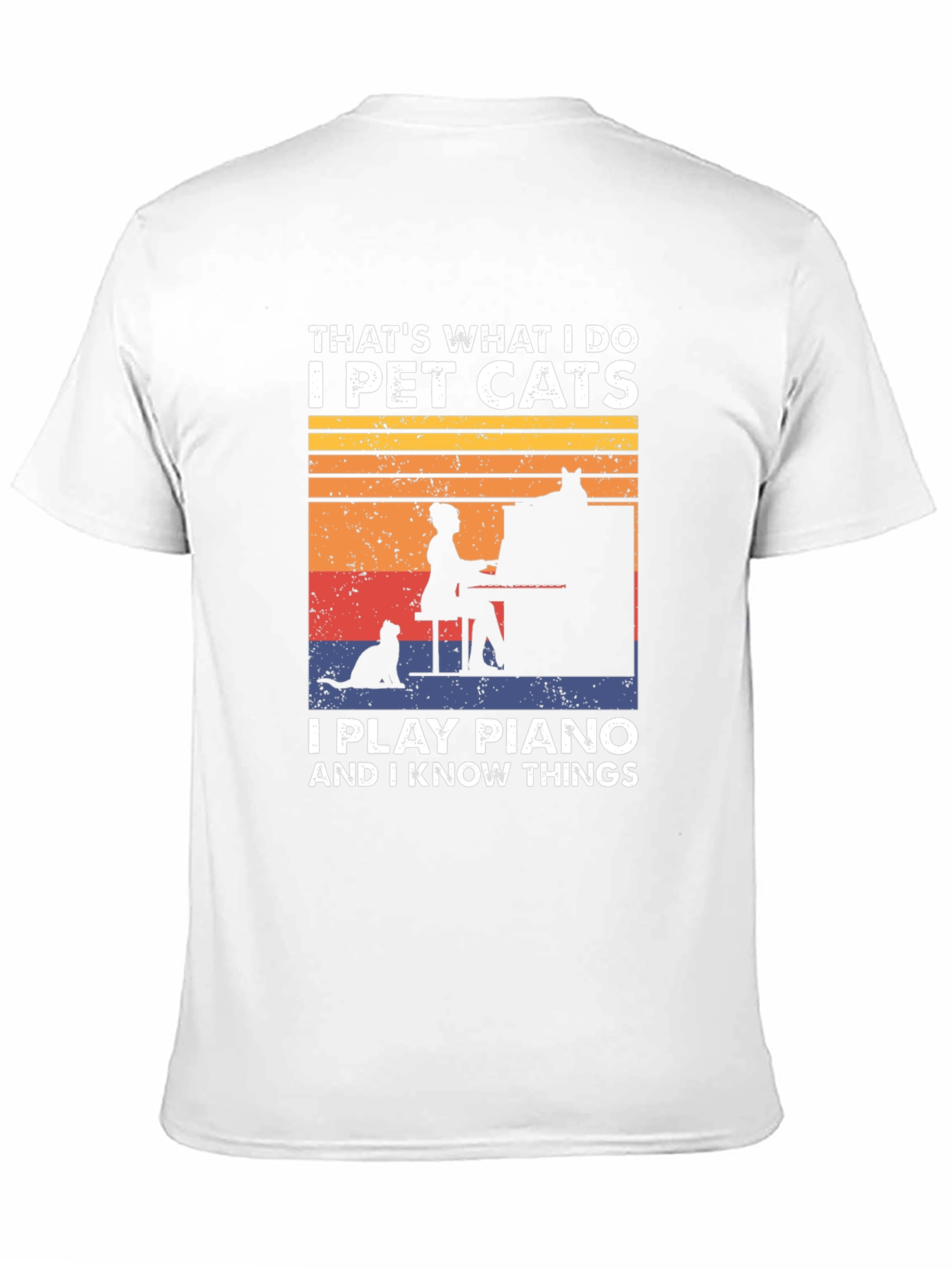 Thats What I Do Cat Piano T-Shirt